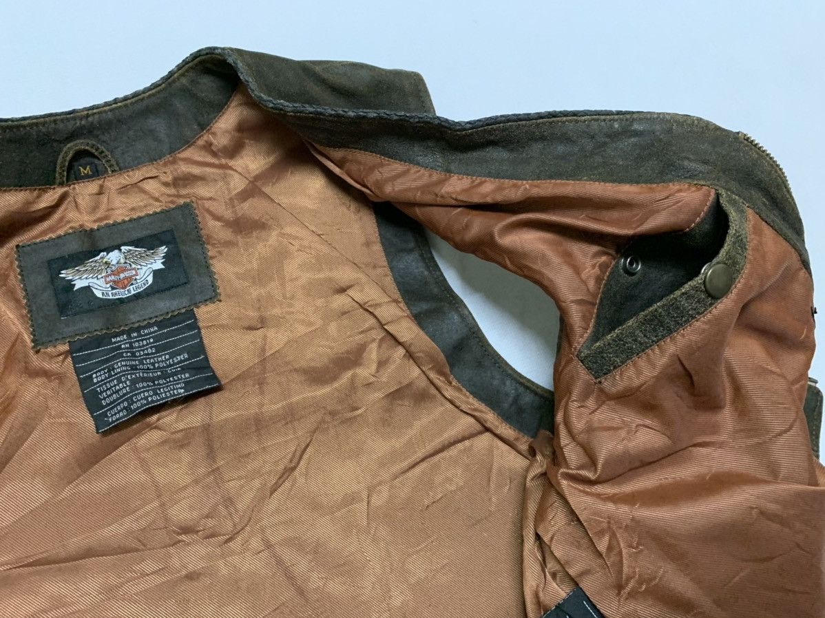 Harley Davidson HARLEY DAVIDSON Leather Jacket - Motorcycle Jacket Size US M / EU 48-50 / 2 - 7 Thumbnail