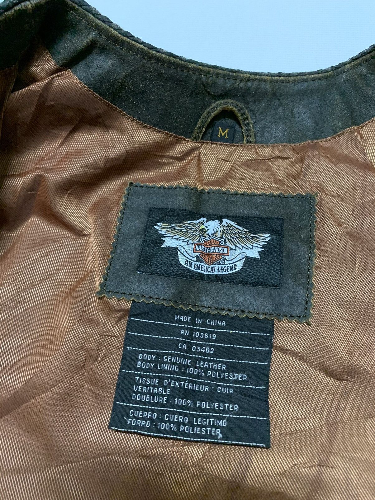 Harley Davidson HARLEY DAVIDSON Leather Jacket - Motorcycle Jacket Size US M / EU 48-50 / 2 - 8 Thumbnail