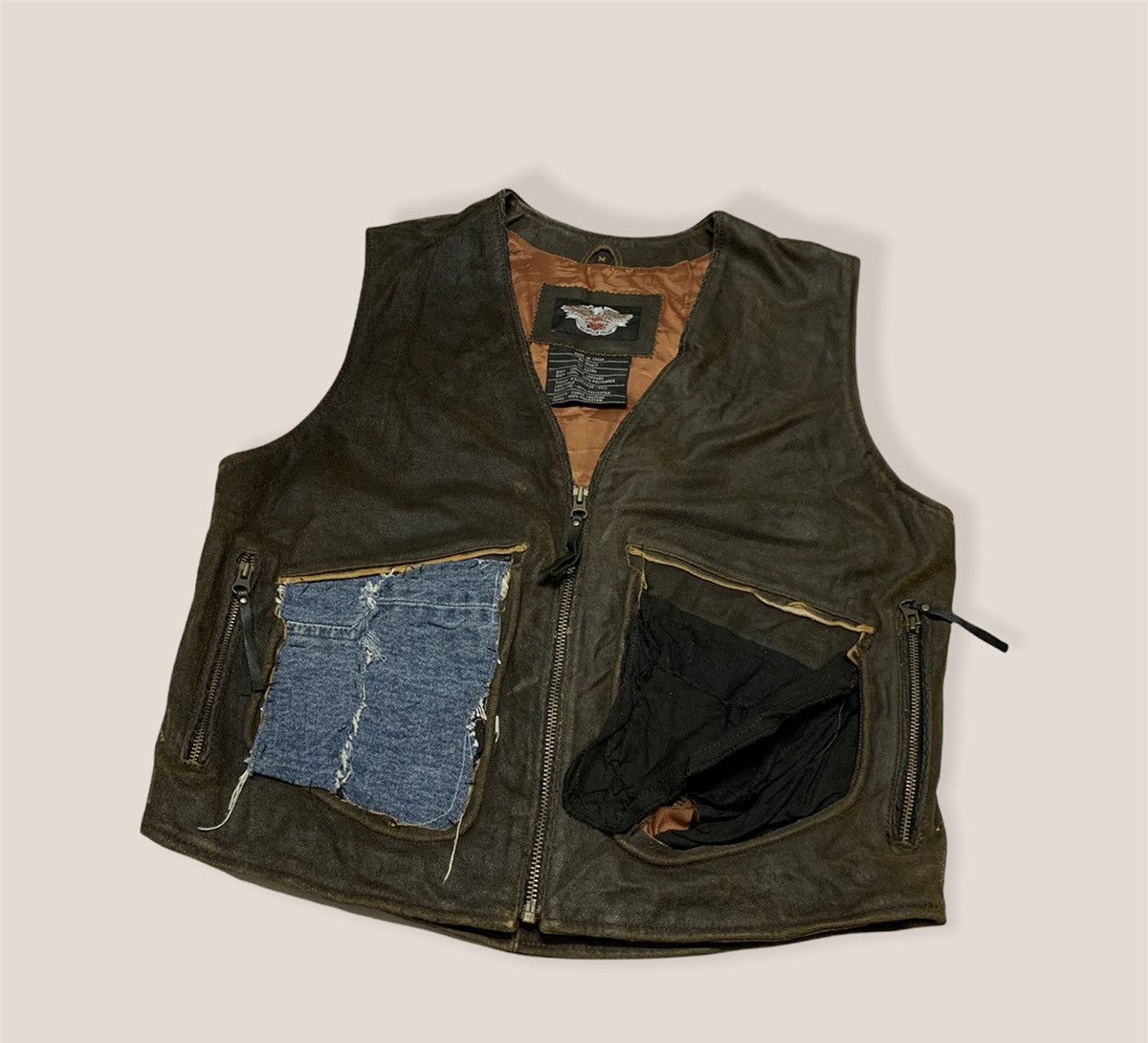 Harley Davidson HARLEY DAVIDSON Leather Jacket - Motorcycle Jacket Size US M / EU 48-50 / 2 - 2 Thumbnail
