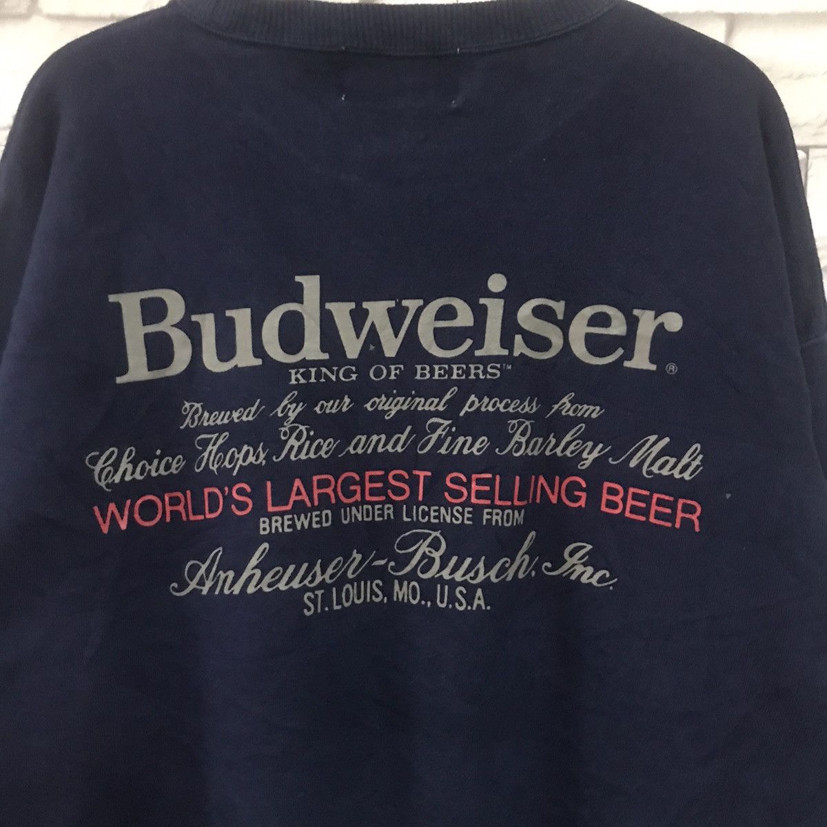 Budweiser Vintage Budweiser Sweatshirt Spellout Size US L / EU 52-54 / 3 - 9 Thumbnail