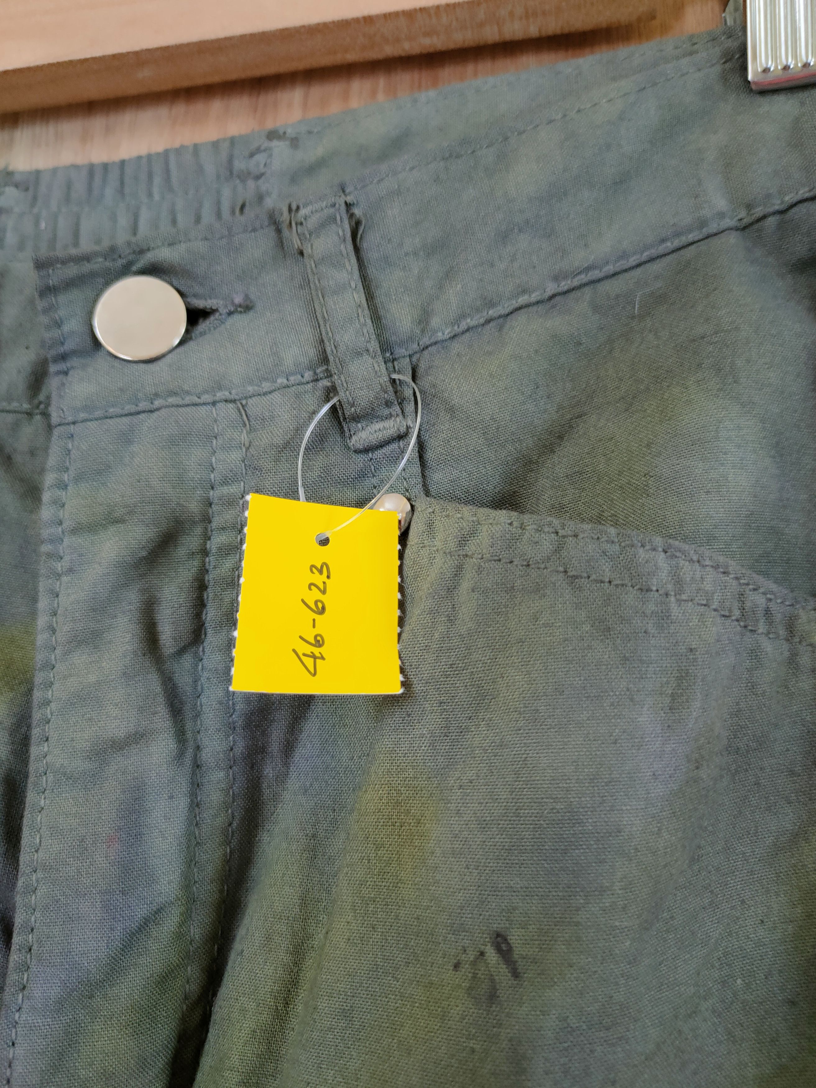 Japanese Brand SIZE 24 wow faded green multi pocket cargo pants #46- 623 Size 24" / US 00 / IT 34 - 5 Thumbnail