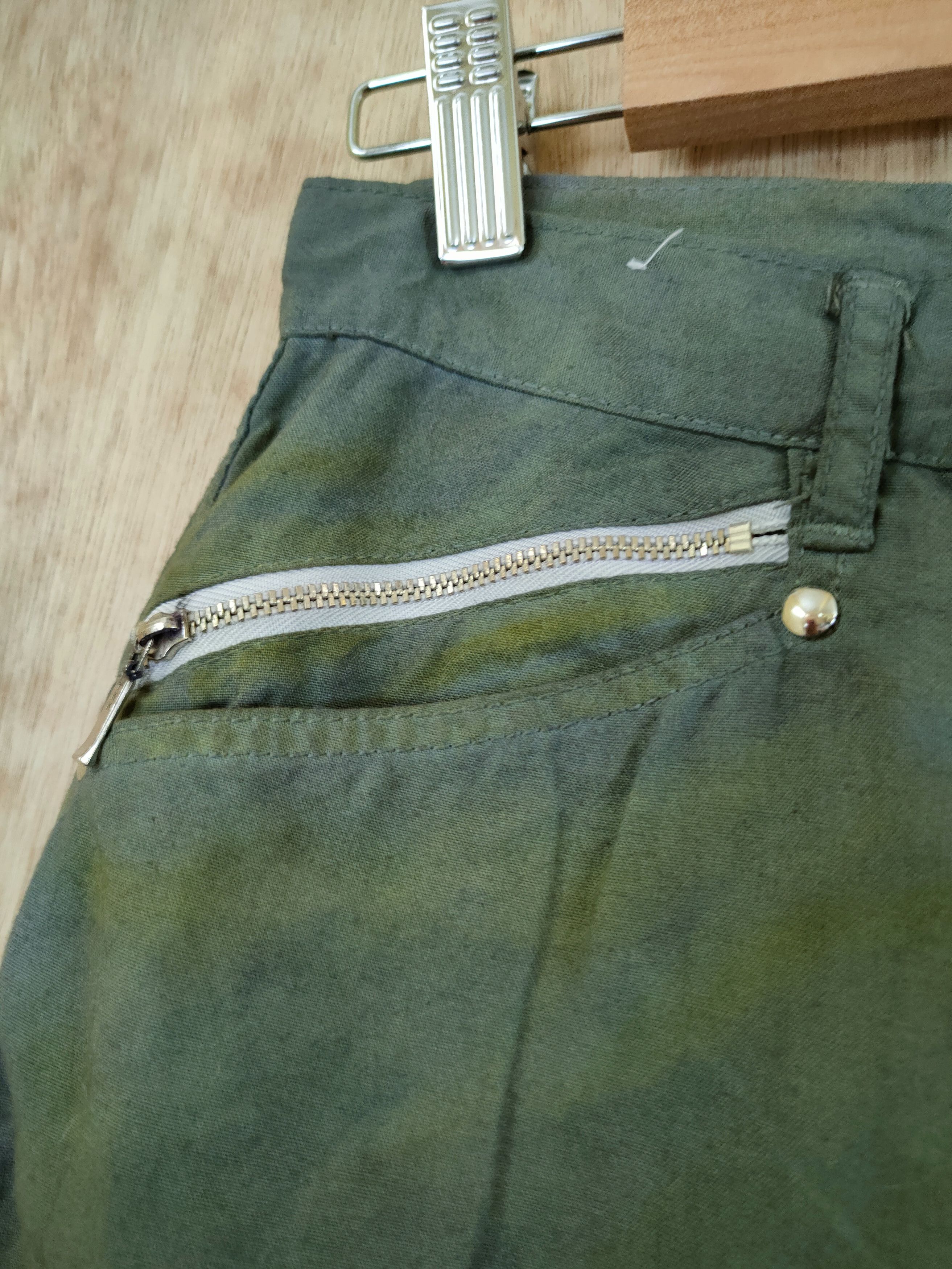 Japanese Brand SIZE 24 wow faded green multi pocket cargo pants #46- 623 Size 24" / US 00 / IT 34 - 6 Thumbnail