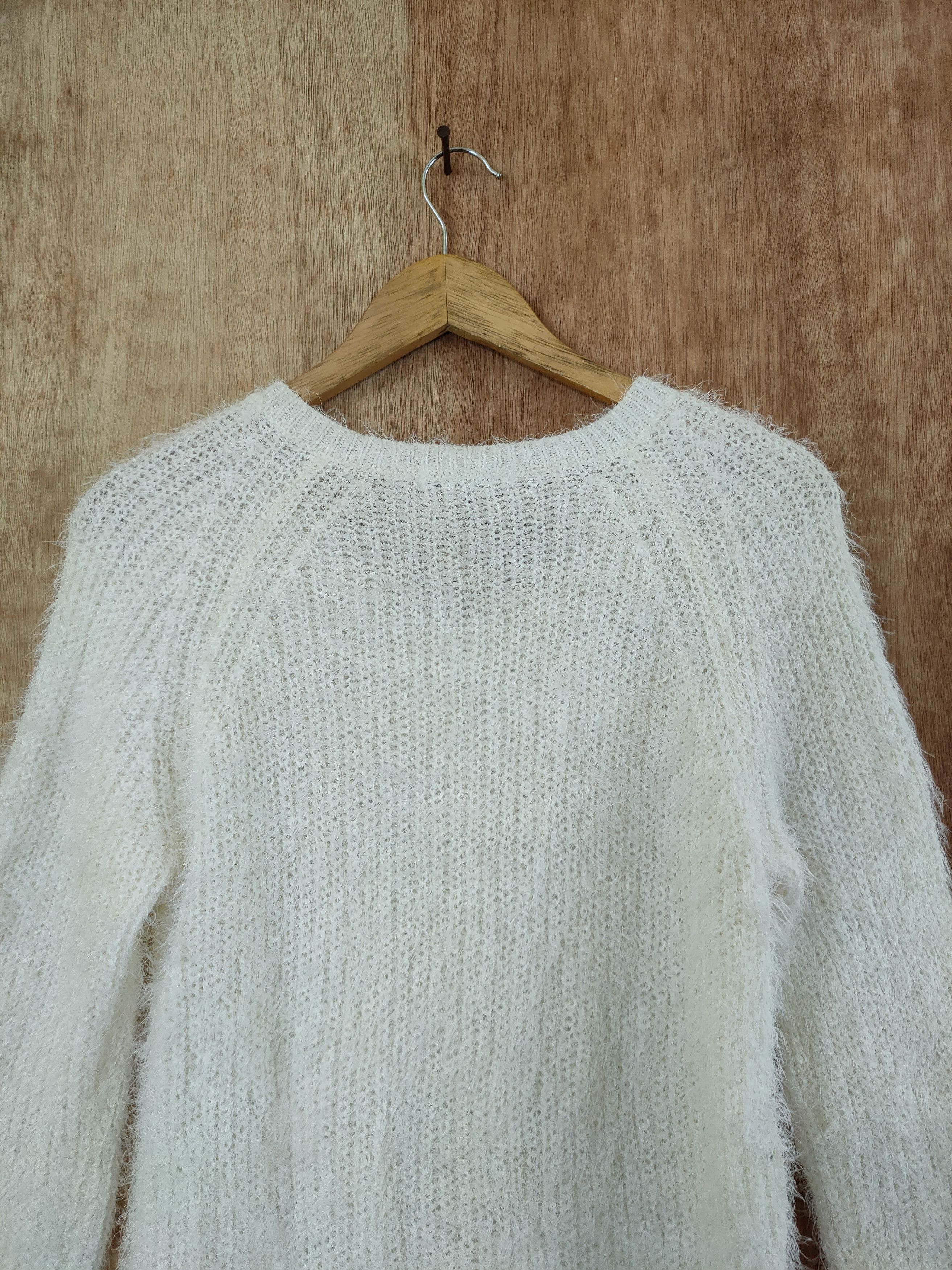 Homespun Knitwear × Japanese Brand Miller Feuille mohair fur shaggy long knitwear #46-579 Size M / US 6-8 / IT 42-44 - 12 Thumbnail