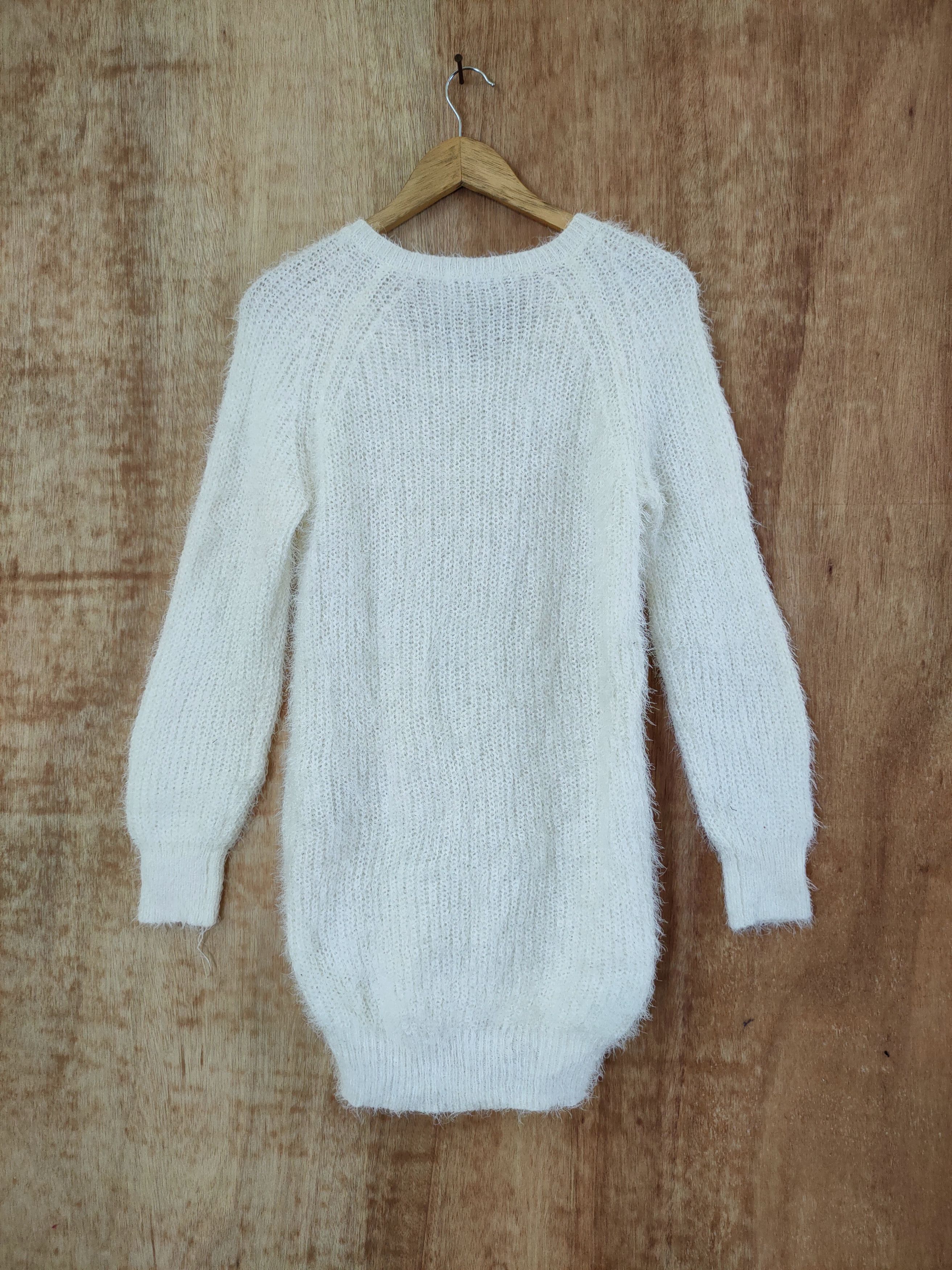 Homespun Knitwear × Japanese Brand Miller Feuille mohair fur shaggy long knitwear #46-579 Size M / US 6-8 / IT 42-44 - 10 Thumbnail