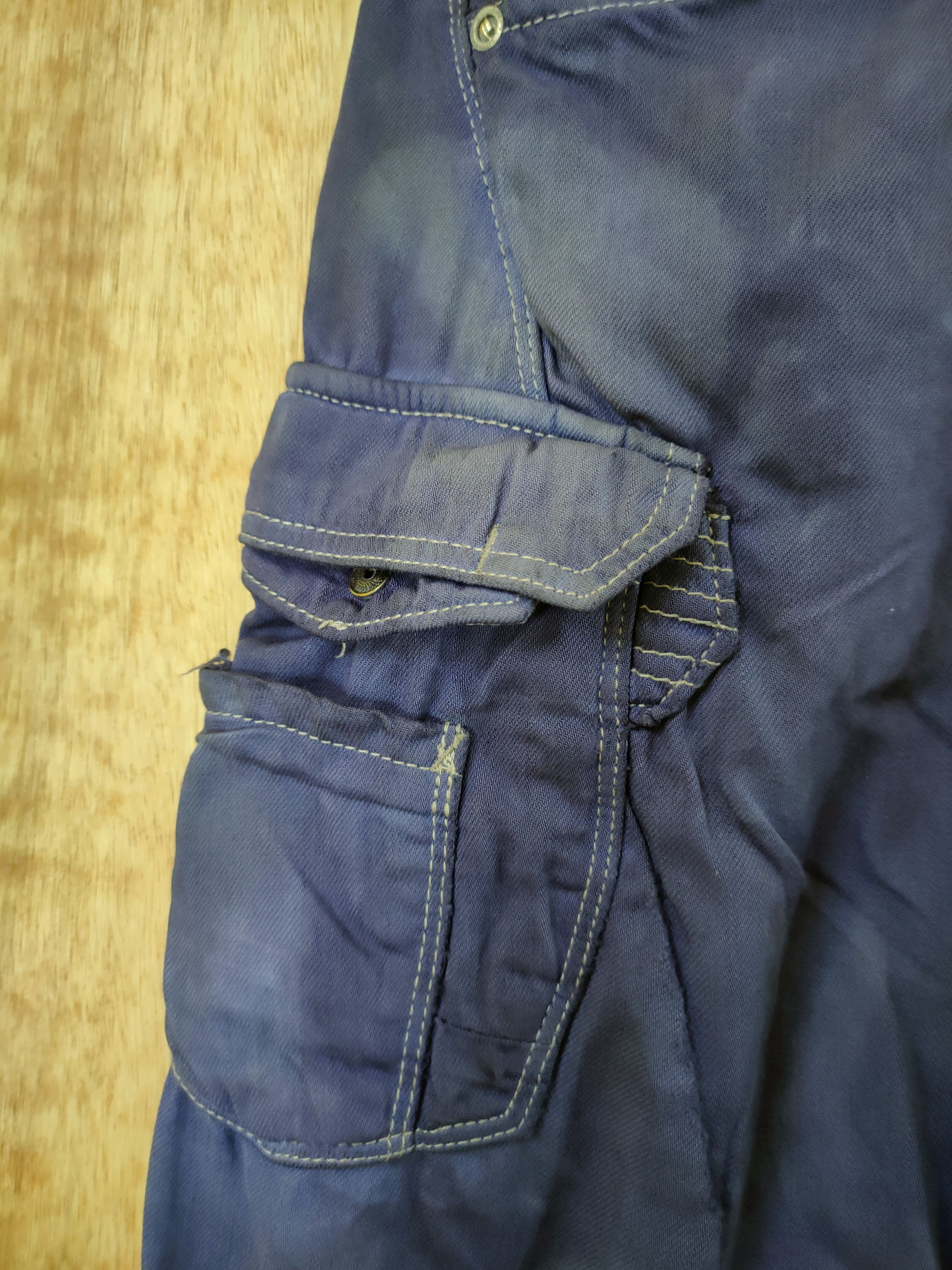 Japanese Brand DL Evenriver thrashed faded distressed cargo pants #46-624 Size 33" - 7 Thumbnail