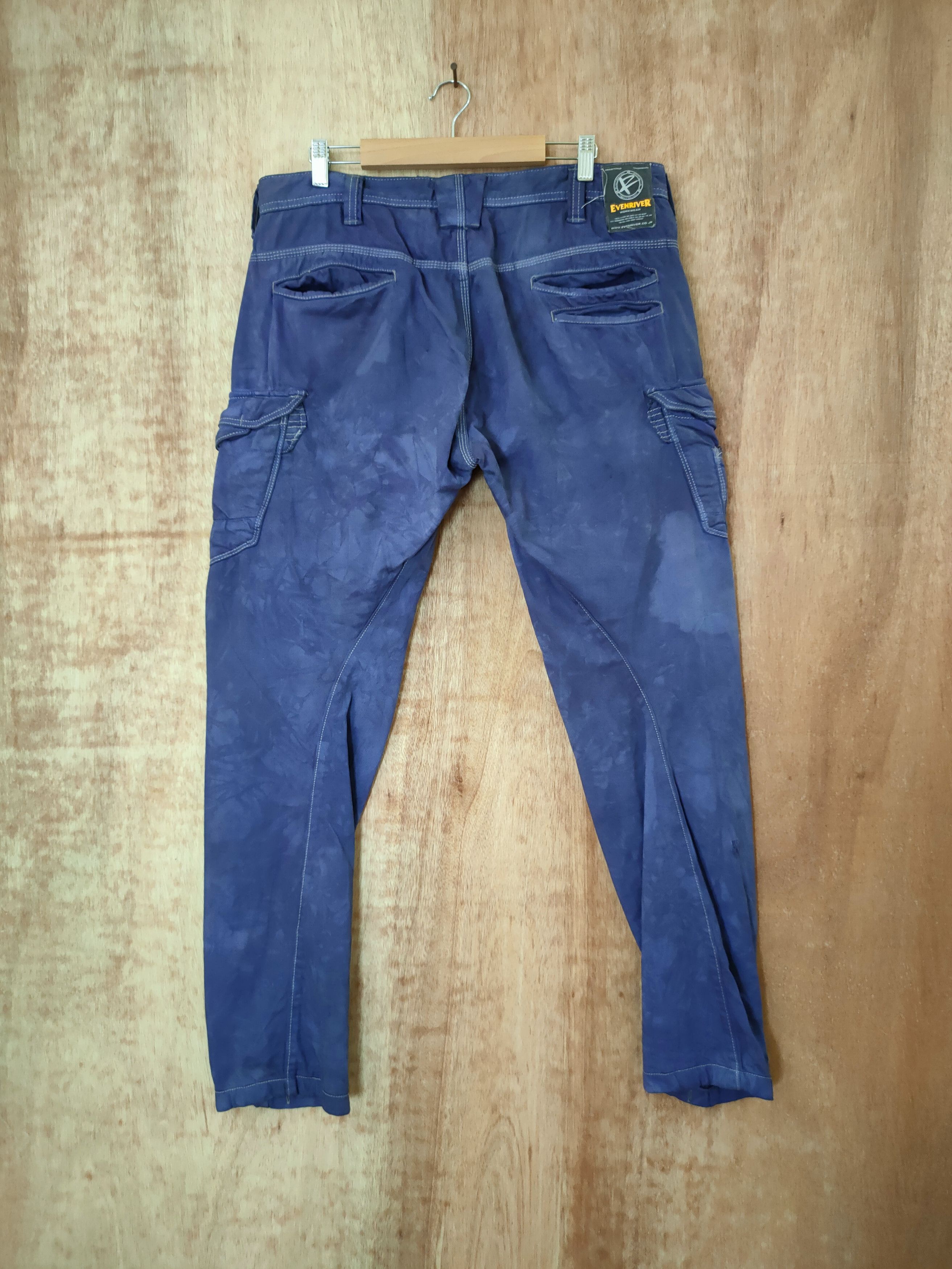 Japanese Brand DL Evenriver thrashed faded distressed cargo pants #46-624 Size 33" - 8 Thumbnail