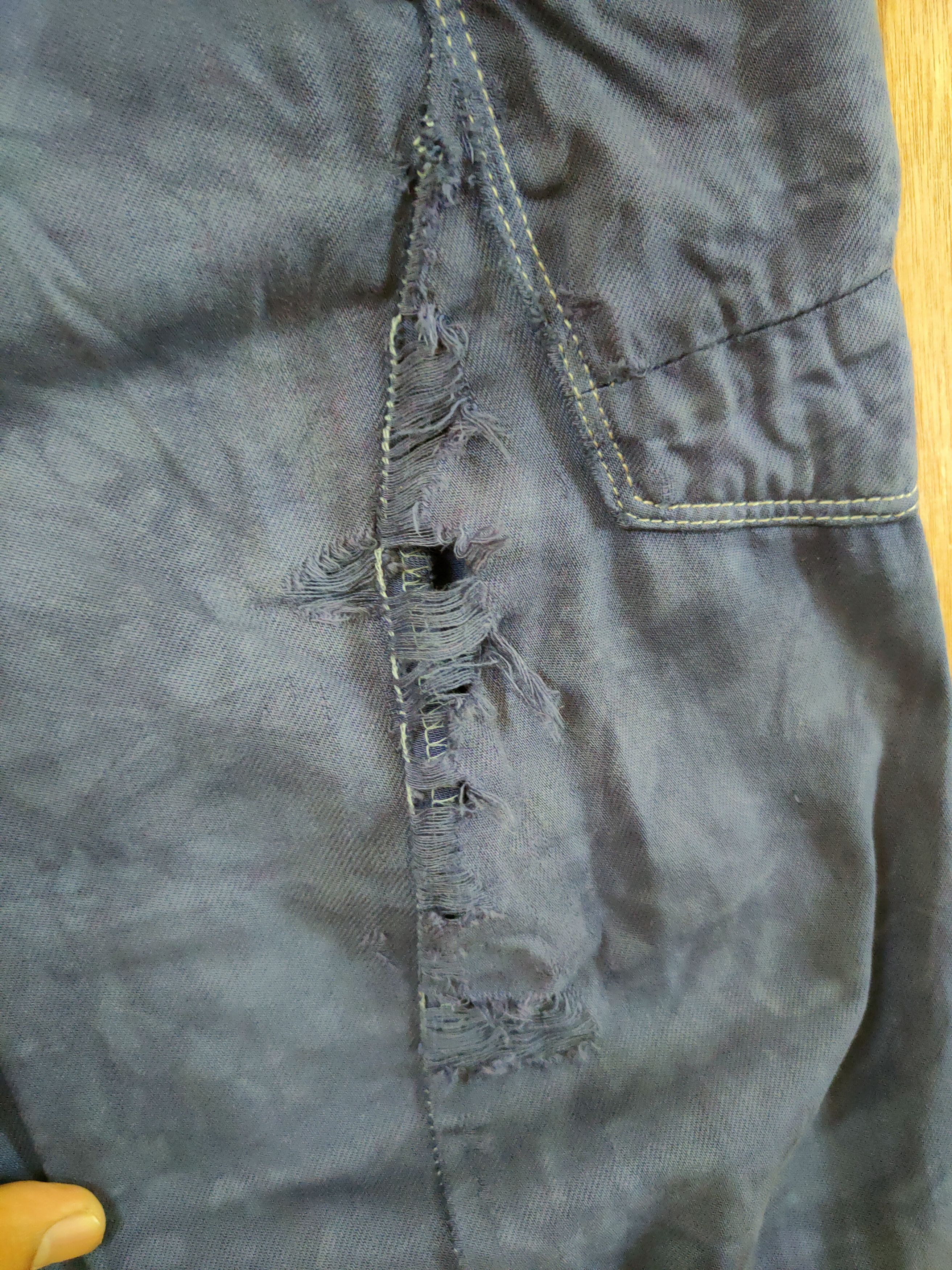 Japanese Brand DL Evenriver thrashed faded distressed cargo pants #46-624 Size 33" - 5 Thumbnail
