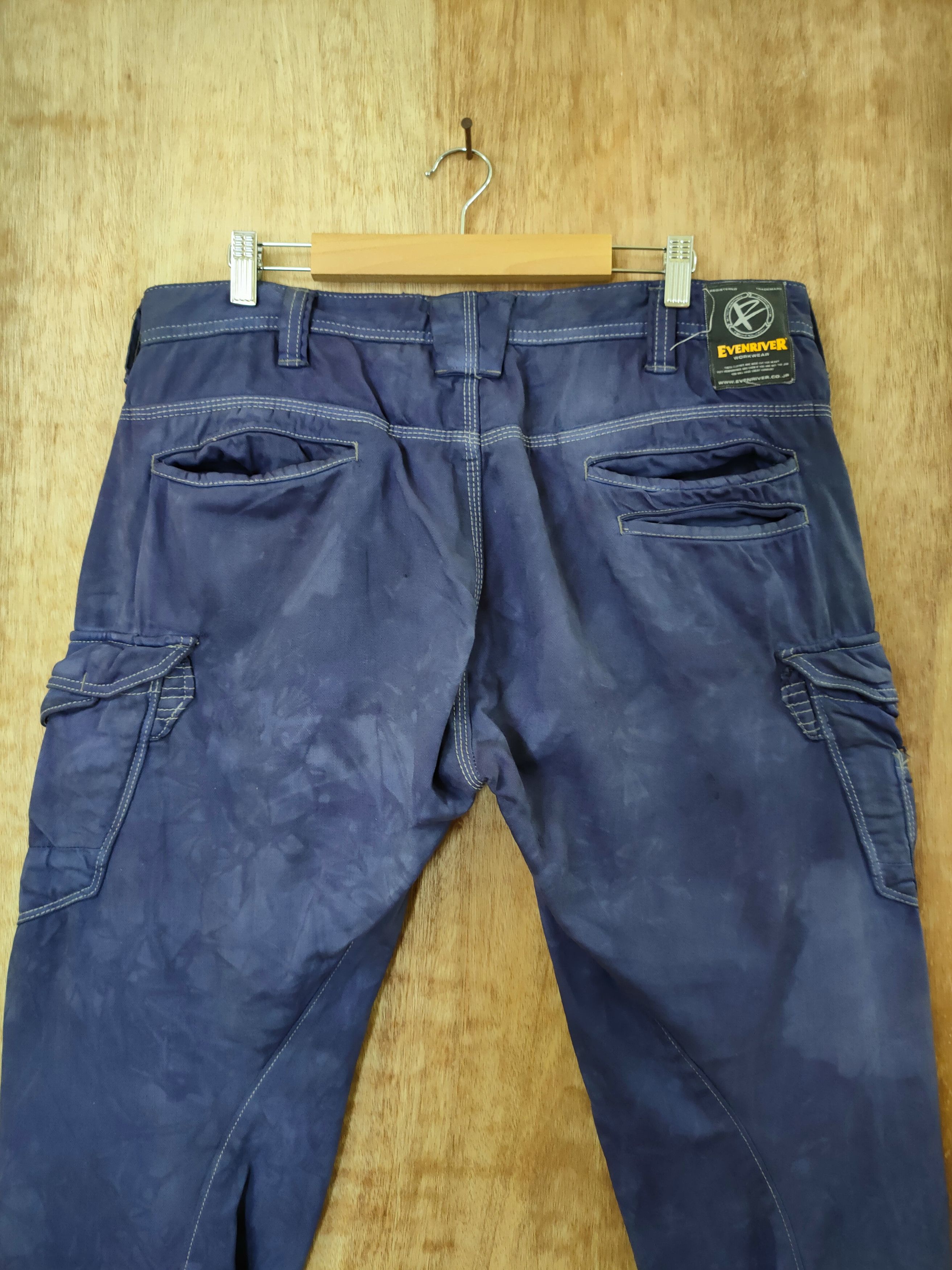 Japanese Brand DL Evenriver thrashed faded distressed cargo pants #46-624 Size 33" - 10 Thumbnail
