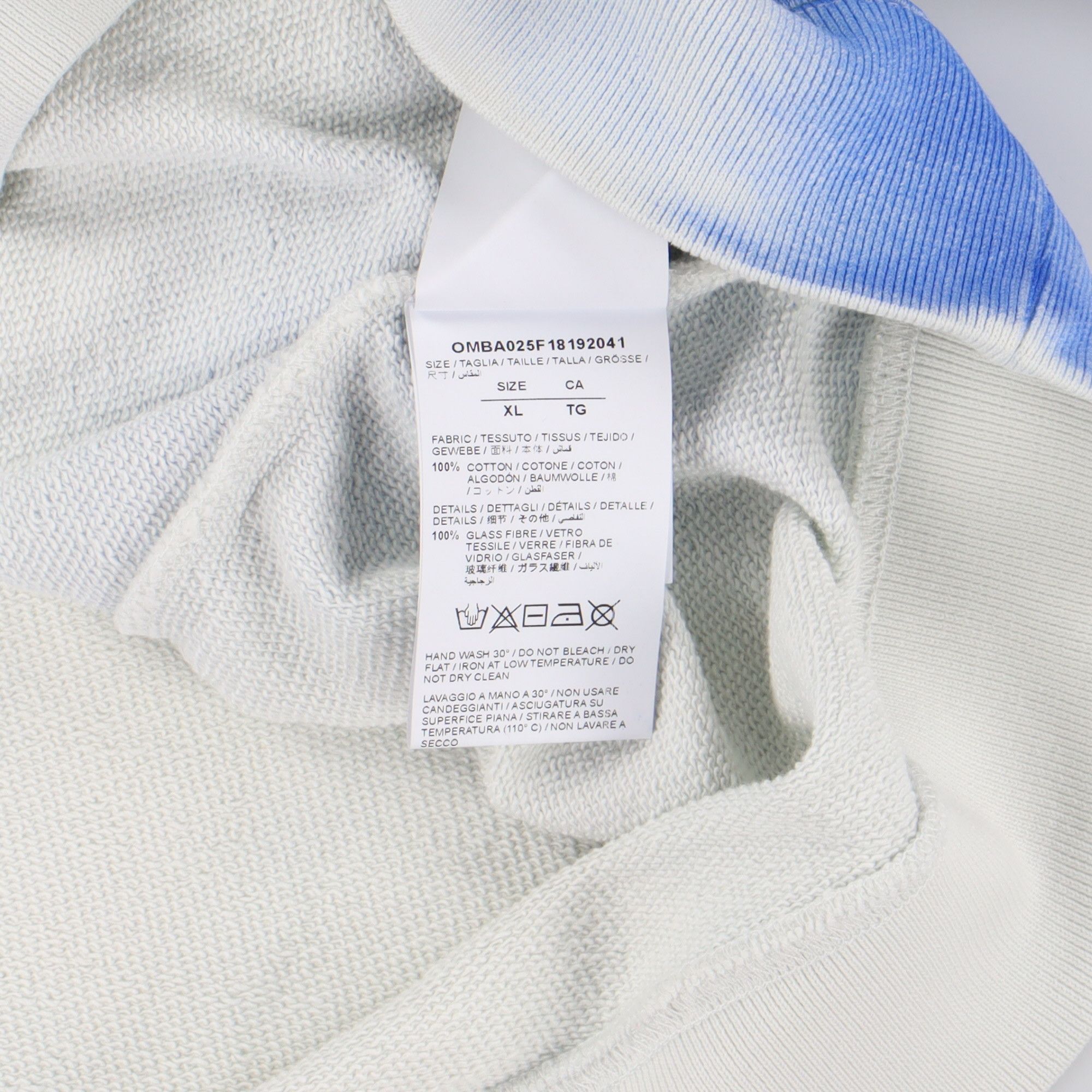 Off-White Blue Stencil Arrows Strass Embellished Sweatshirt Size US XL / EU 56 / 4 - 5 Thumbnail