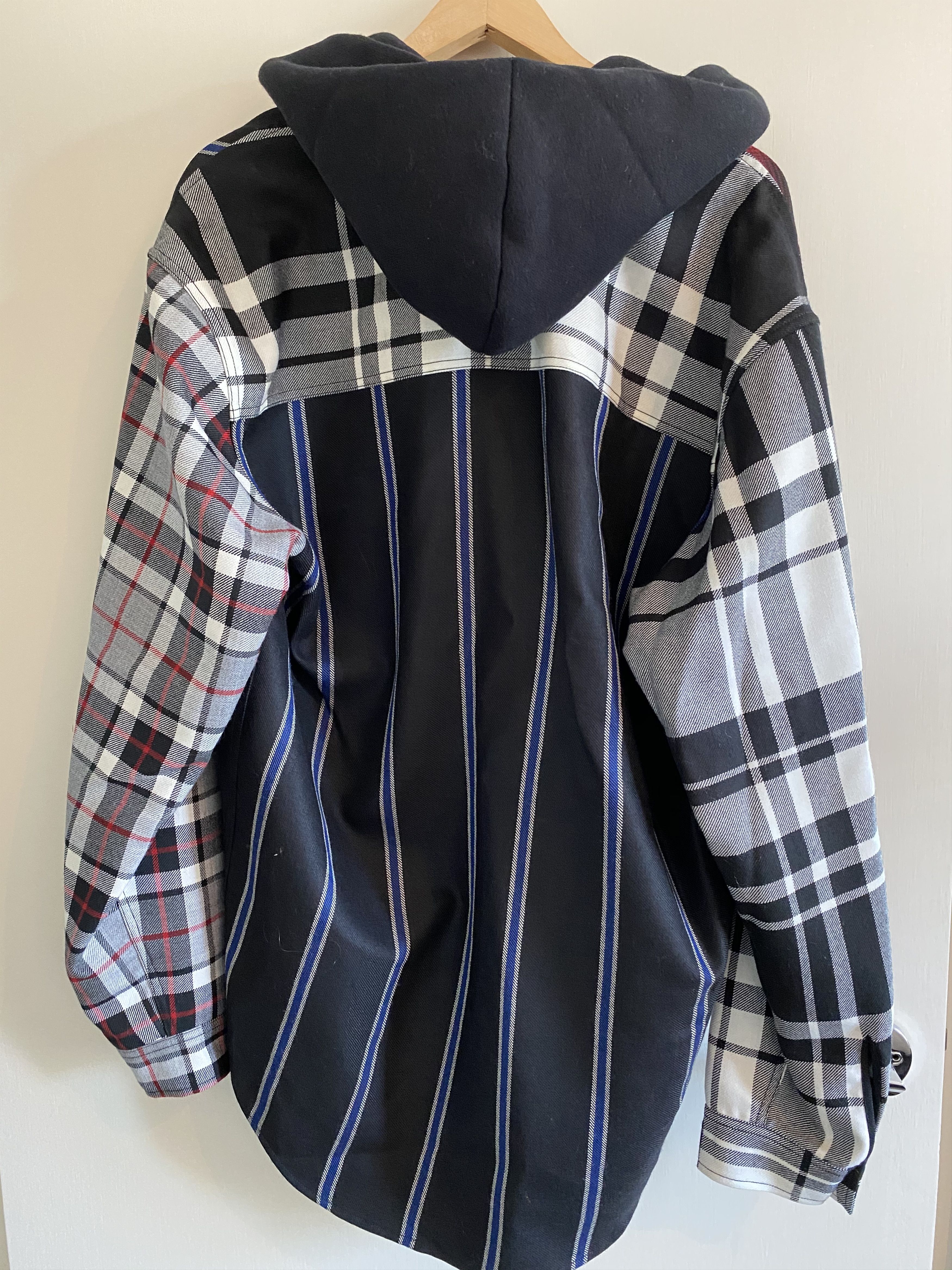 Alexander Wang Alexander Wang Men's Mixed Check Plaid Hooded Shirt Size US M / EU 48-50 / 2 - 4 Thumbnail