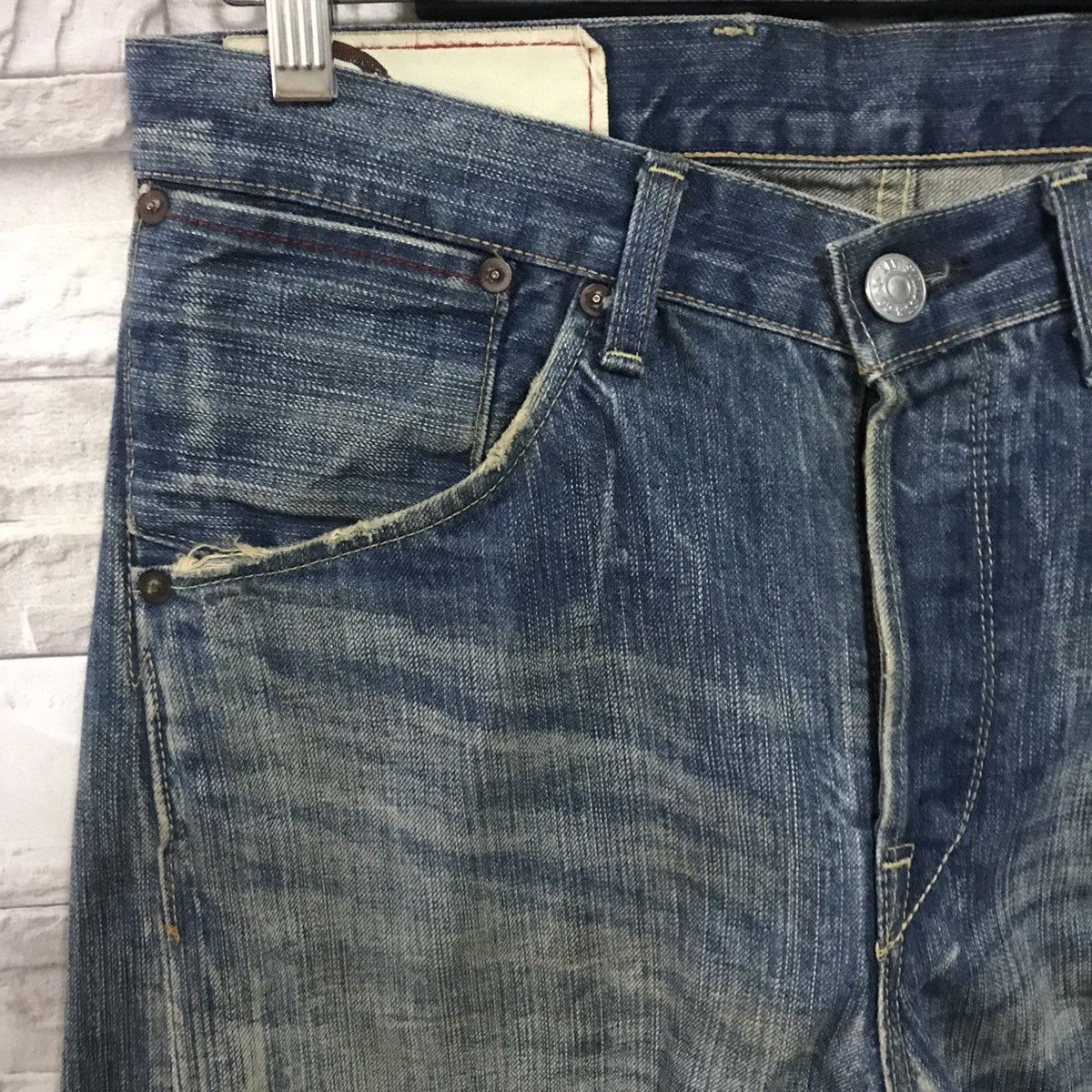Levi's Levis Red Distressed Engineered Jeans J22174 Size US 30 / EU 46 - 7 Thumbnail