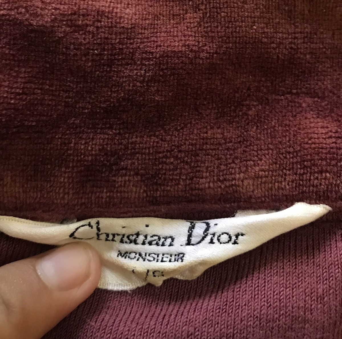 Christian Dior Monsieur Christian Dior Monsieur Velvet Zipped Sweater Size US L / EU 52-54 / 3 - 4 Thumbnail