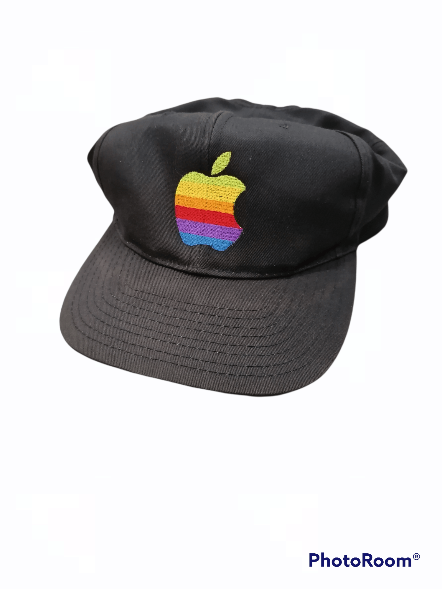 Vintage 90s Apple Rainbow Logo Adjustable Hat Cap
