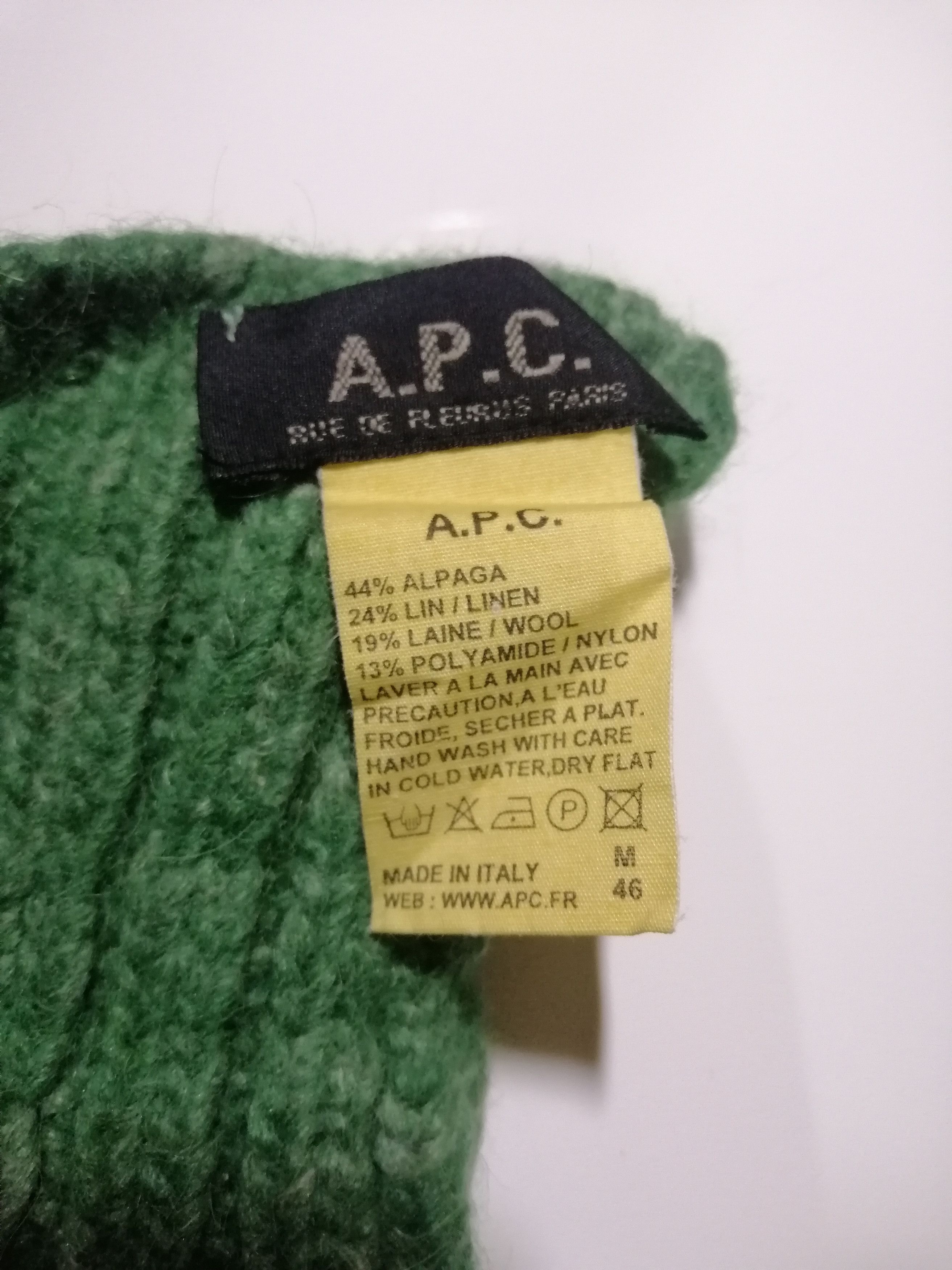 A.P.C. × Designer Vintage APC paris knited wool scarf made in Italy - B01 Size ONE SIZE - 2 Thumbnail