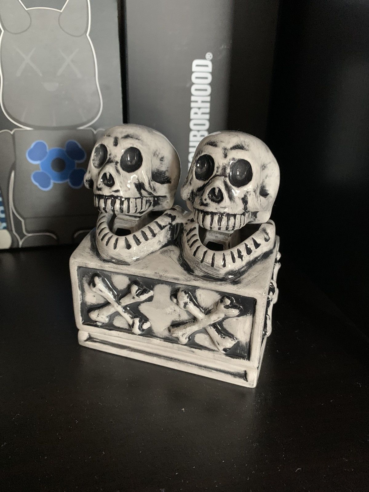 Neighborhood Neighborhood double skull incense holder | Grailed