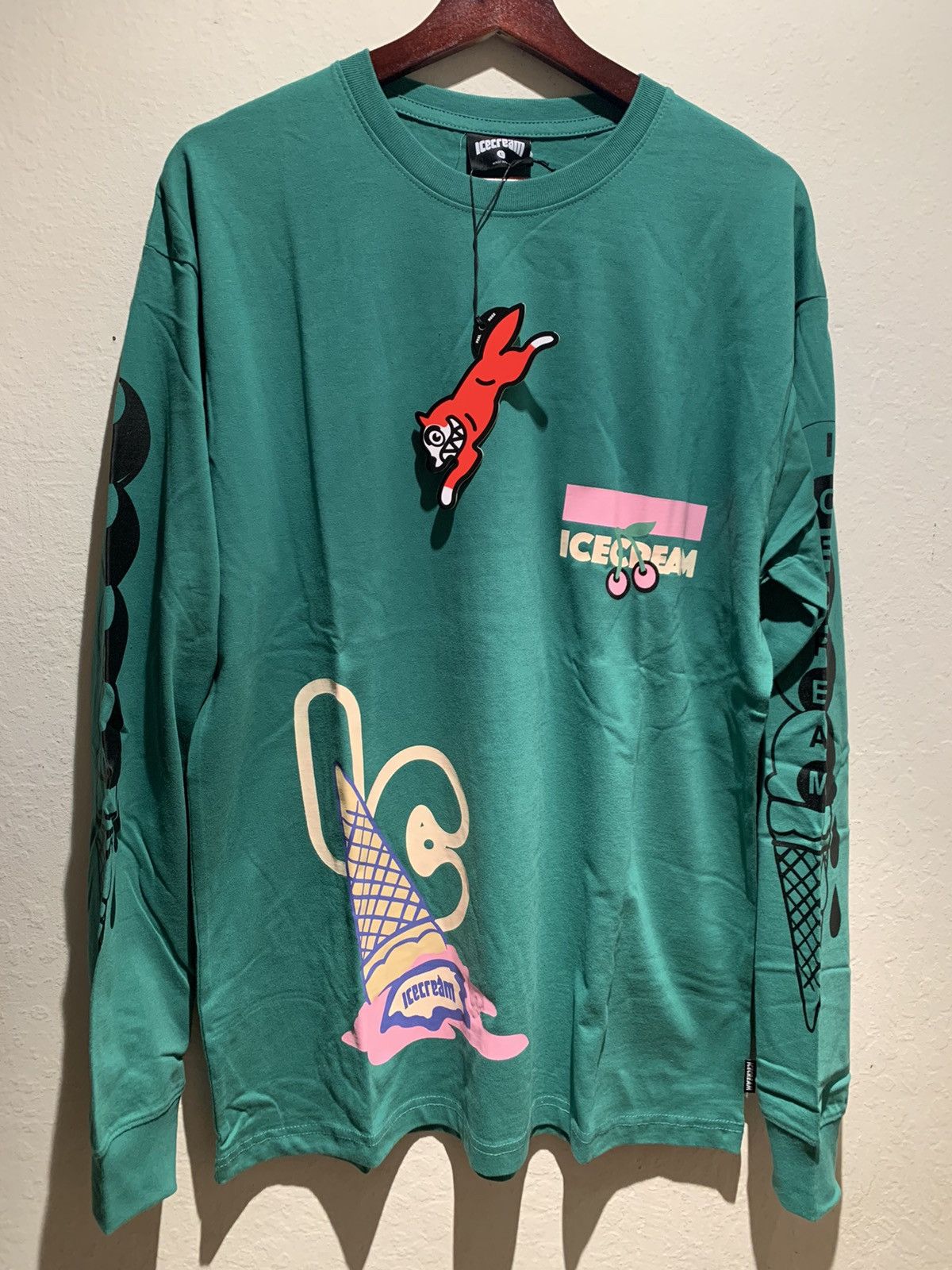 Billionaire Boys Club × Icecream × Pharrell *RARE* New Ice Cream BBC Cone Print Long Sleeve Shirt Large Size US L / EU 52-54 / 3 - 1 Thumbnail