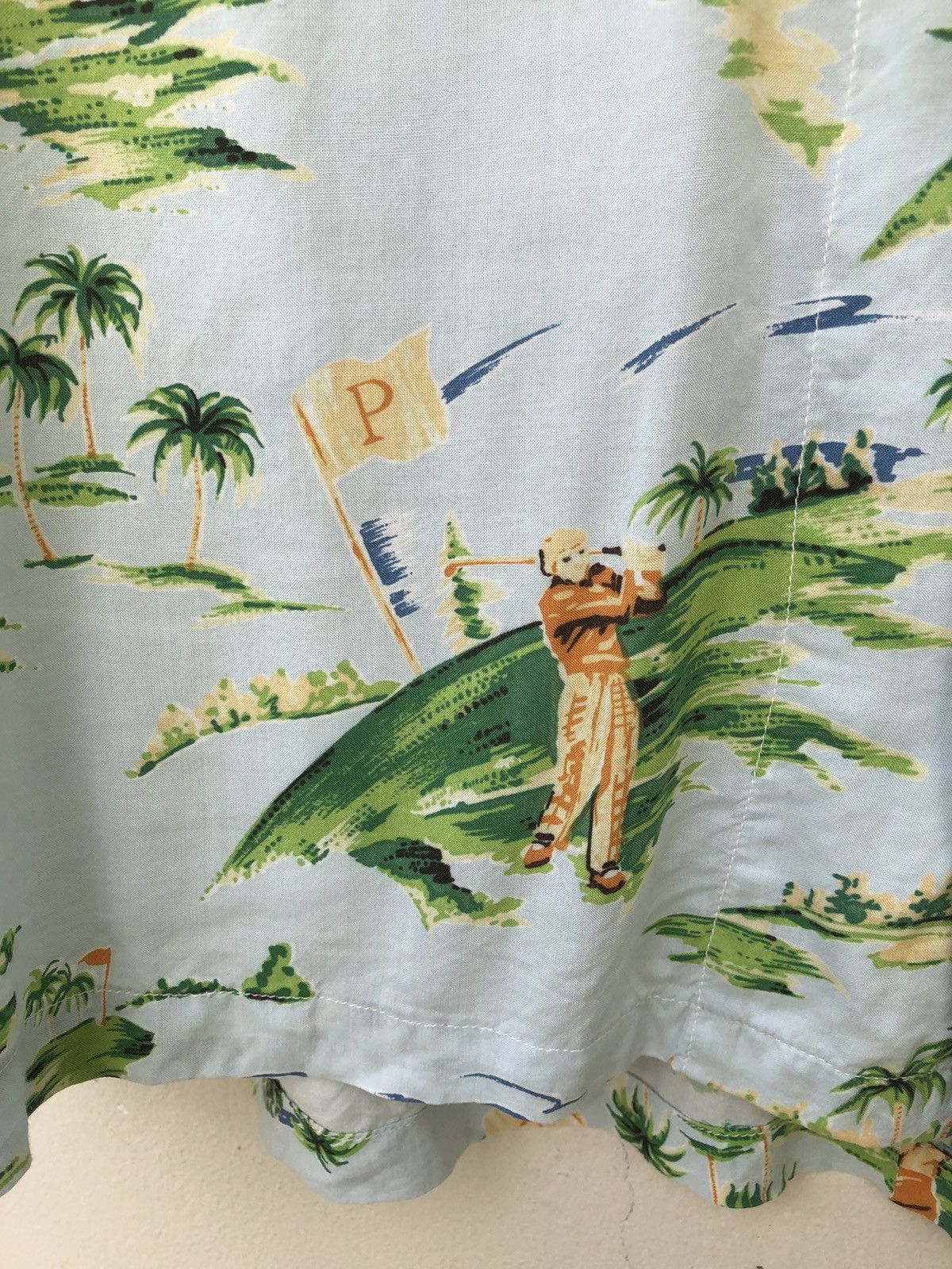 Mademoiselle Non Non Vintage PAPAS Japan Golf Island Rayon Baggy Hawaiian Shirt Size US M / EU 48-50 / 2 - 8 Thumbnail