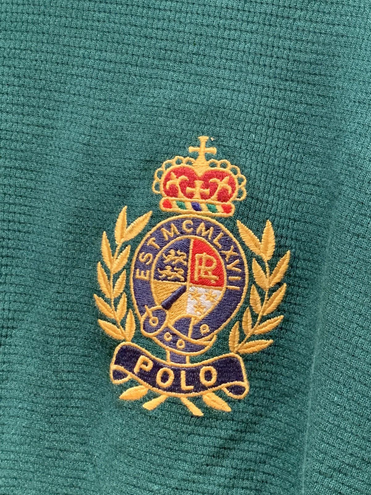 Polo Ralph Lauren *RARE* New Polo Ralph Lauren Crest Embroidered Waffle Shirt Size US L / EU 52-54 / 3 - 4 Thumbnail