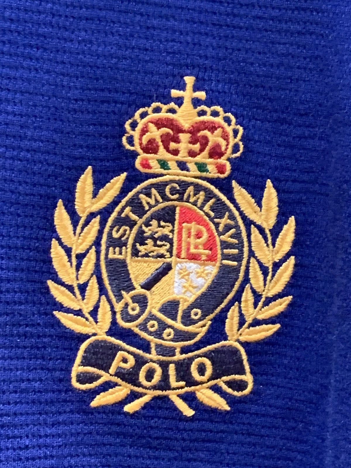Polo Ralph Lauren *RARE* New Polo Ralph Lauren Crest Embroidered Waffle Shirt Size US XXL / EU 58 / 5 - 5 Thumbnail