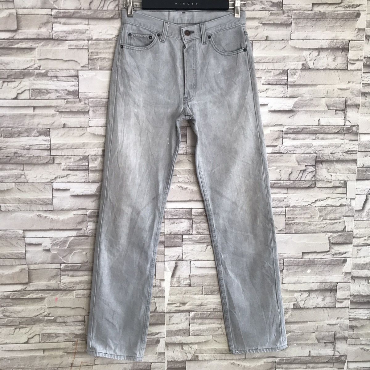 Levi's Vintage 80s Levis 501 Distressed Silver Faded Made in USA Size US 28 / EU 44 - 3 Thumbnail
