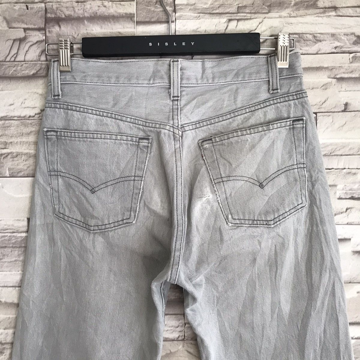 Levi's Vintage 80s Levis 501 Distressed Silver Faded Made in USA Size US 28 / EU 44 - 10 Thumbnail