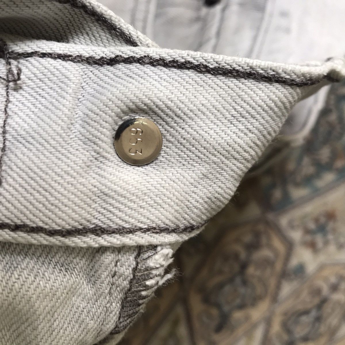 Levi's Vintage 80s Levis 501 Distressed Silver Faded Made in USA Size US 28 / EU 44 - 15 Thumbnail