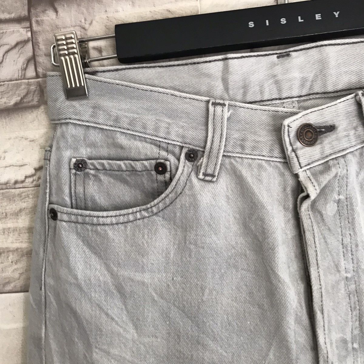 Levi's Vintage 80s Levis 501 Distressed Silver Faded Made in USA Size US 28 / EU 44 - 7 Thumbnail