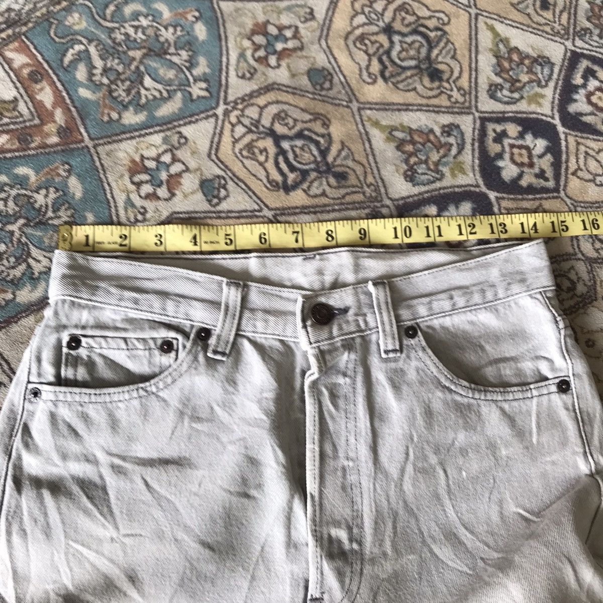 Levi's Vintage 80s Levis 501 Distressed Silver Faded Made in USA Size US 28 / EU 44 - 18 Thumbnail