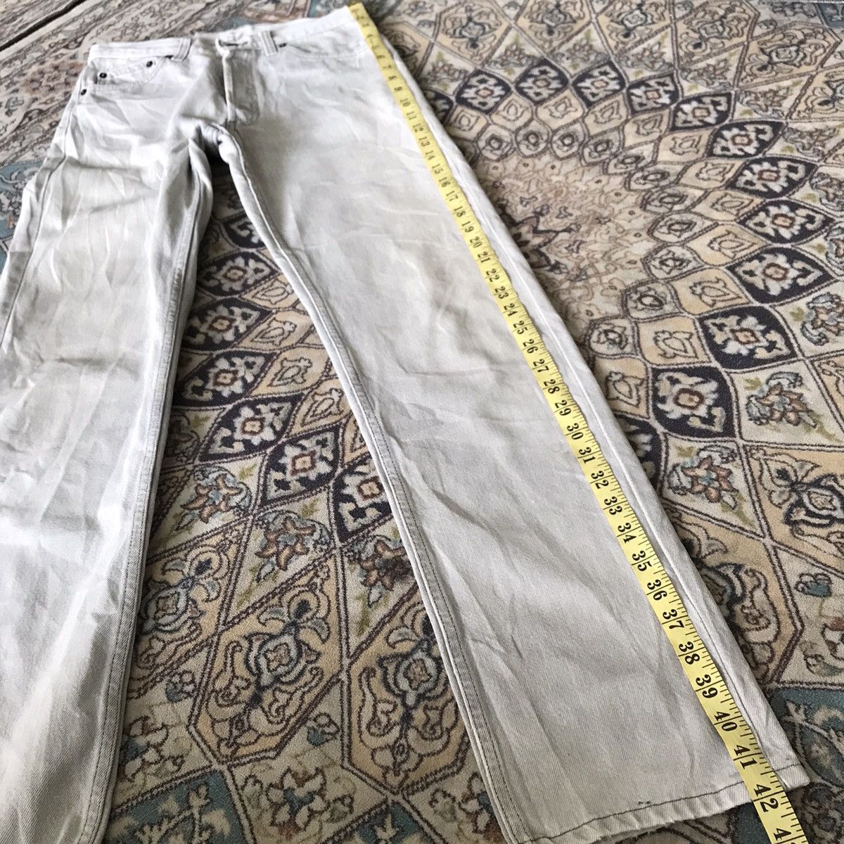 Levi's Vintage 80s Levis 501 Distressed Silver Faded Made in USA Size US 28 / EU 44 - 19 Thumbnail