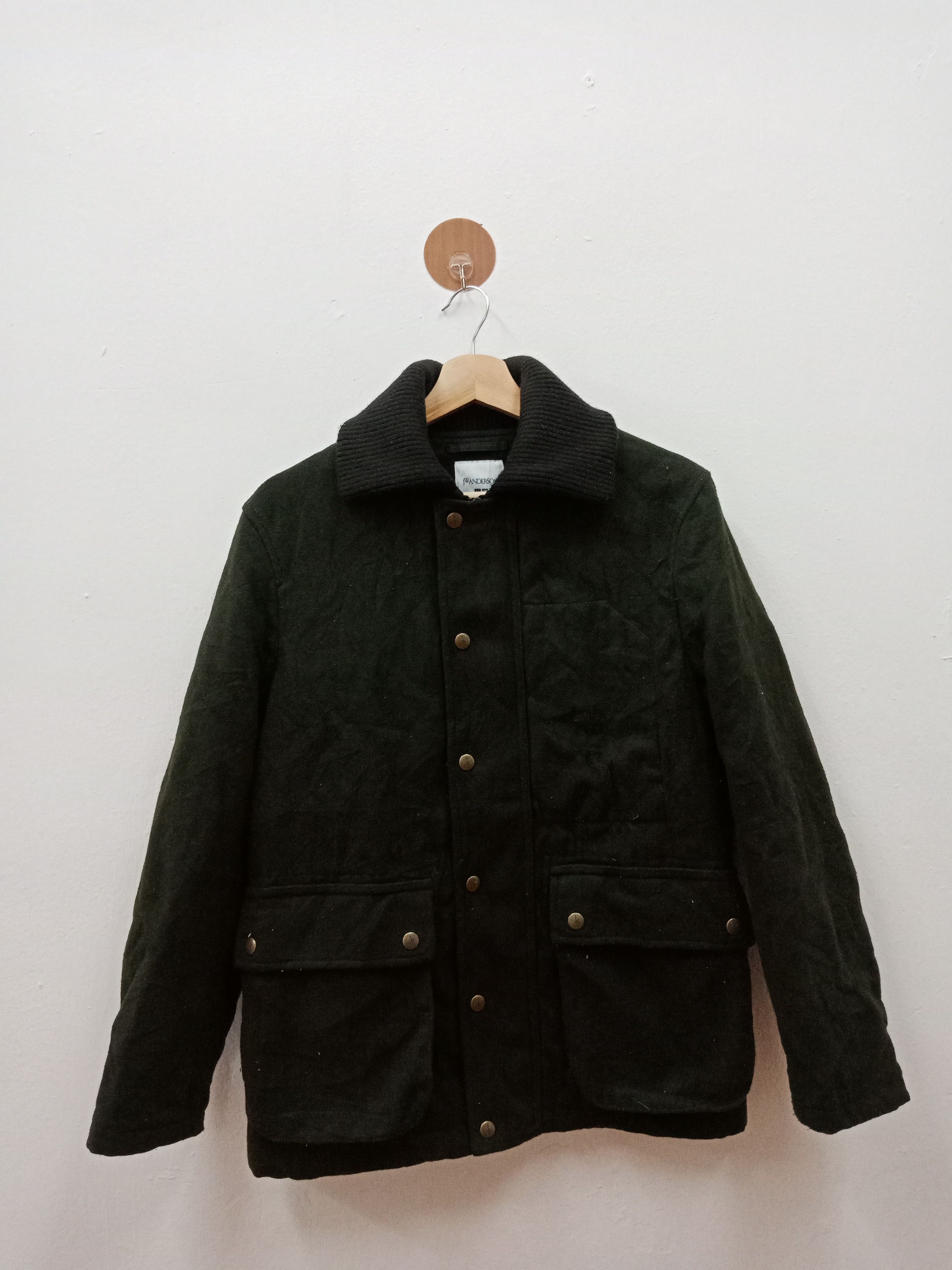 Japanese Brand J.W.Anderson Uniqlo Dark Green Wool Size US M / EU 48-50 / 2 - 1 Thumbnail