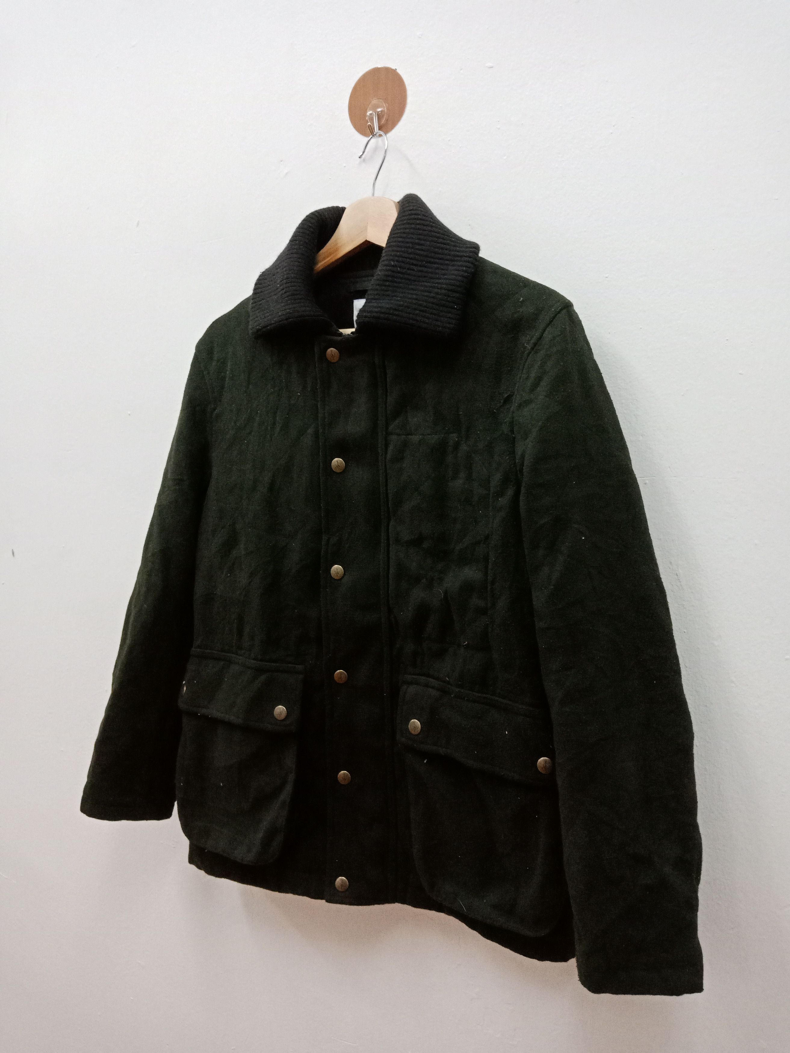 Japanese Brand J.W.Anderson Uniqlo Dark Green Wool Size US M / EU 48-50 / 2 - 4 Thumbnail