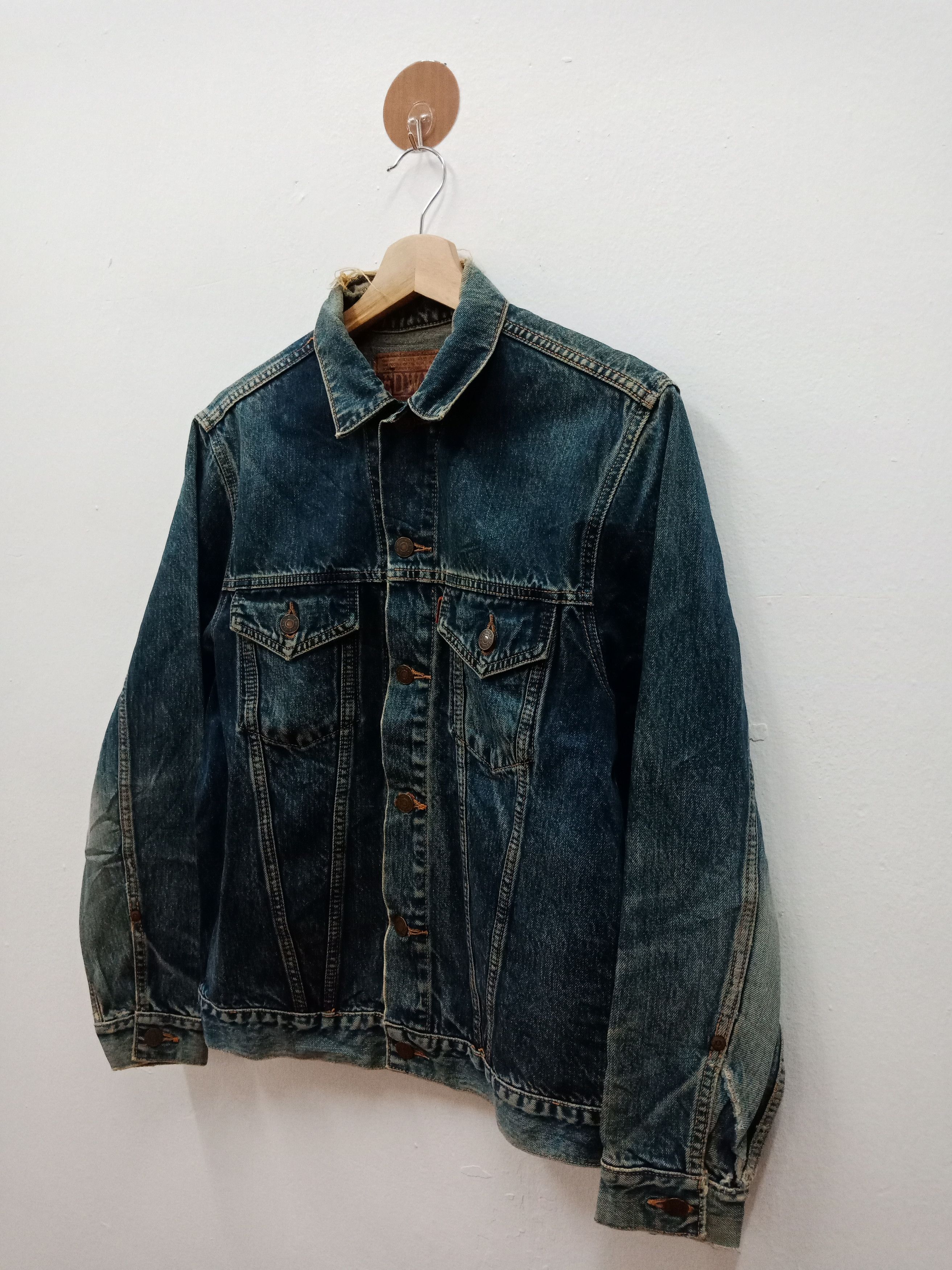 Edwin Edwin Rusty Washed Blue Distressed Trucker Size US M / EU 48-50 / 2 - 3 Thumbnail