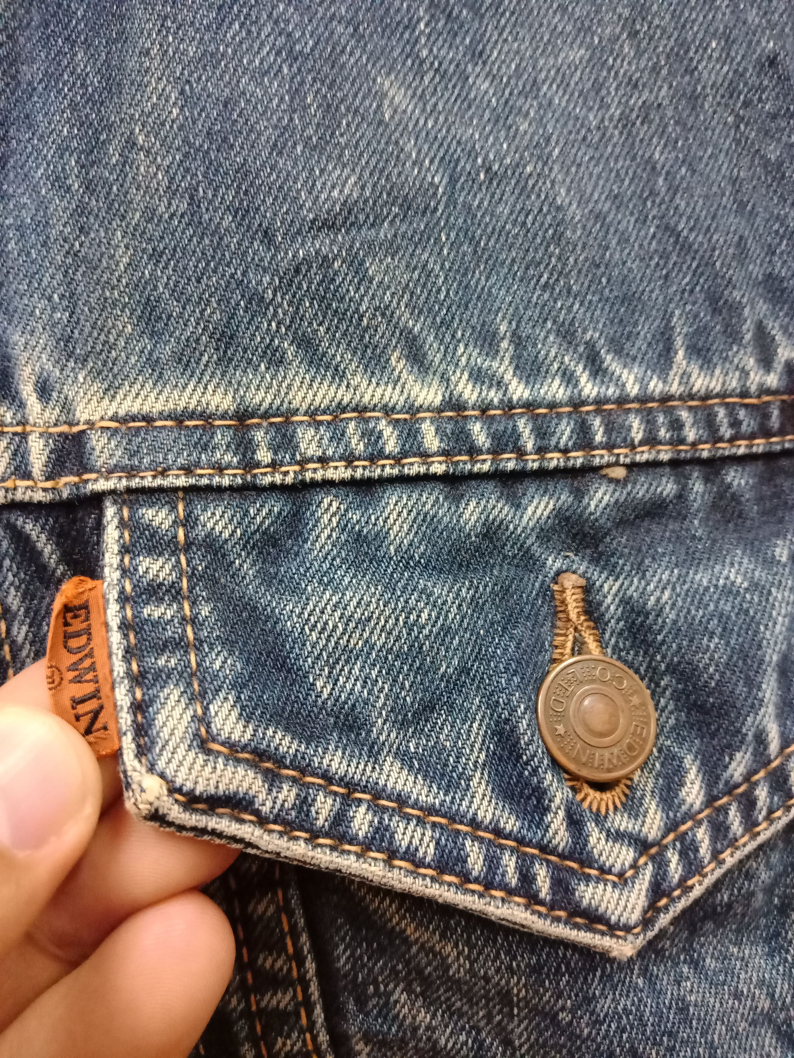 Edwin Edwin Rusty Washed Blue Distressed Trucker Size US M / EU 48-50 / 2 - 9 Thumbnail