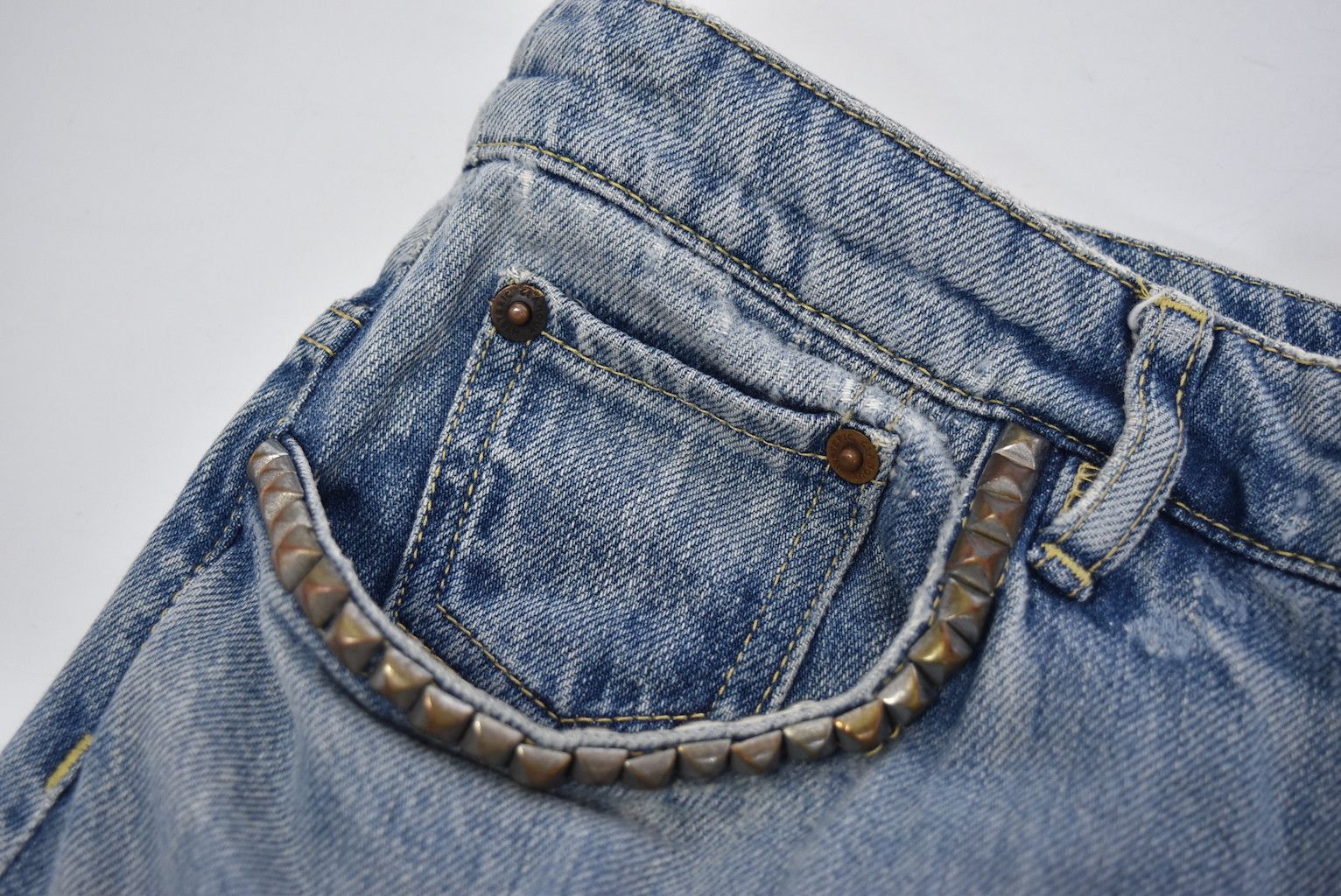 Hysteric Glamour HYSTERIC GLAMOUR/damaged denim pants/22236 - 0420 72.8 Size US 28 / EU 44 - 13 Thumbnail