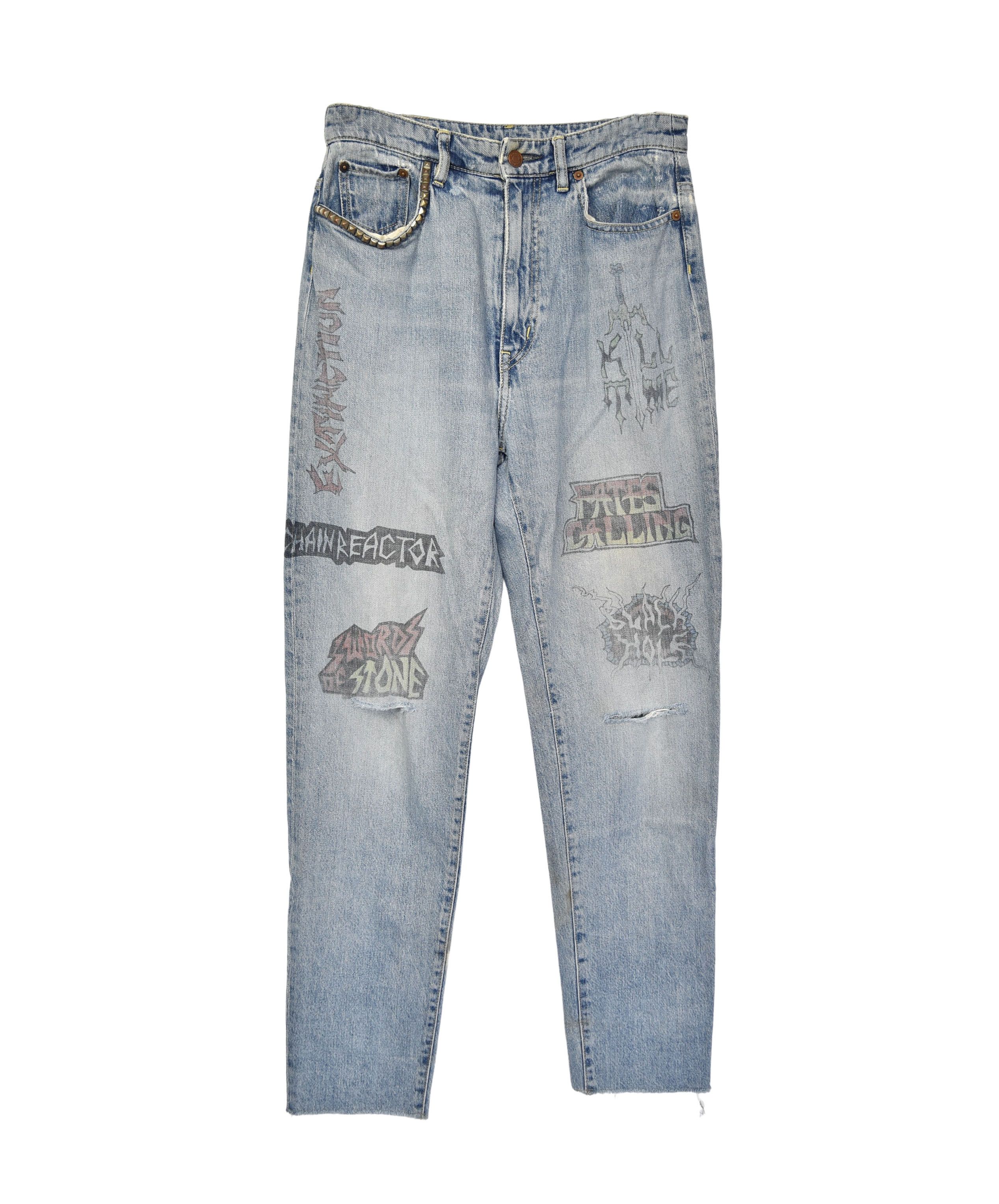 Hysteric Glamour HYSTERIC GLAMOUR/damaged denim pants/22236 - 0420 72.8 Size US 28 / EU 44 - 1 Thumbnail