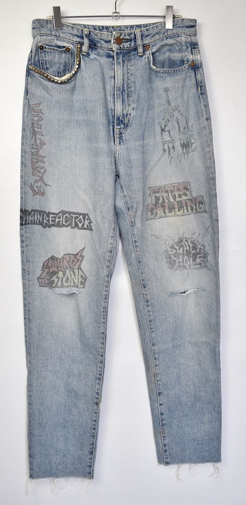 Hysteric Glamour HYSTERIC GLAMOUR/damaged denim pants/22236 - 0420 72.8 Size US 28 / EU 44 - 2 Thumbnail