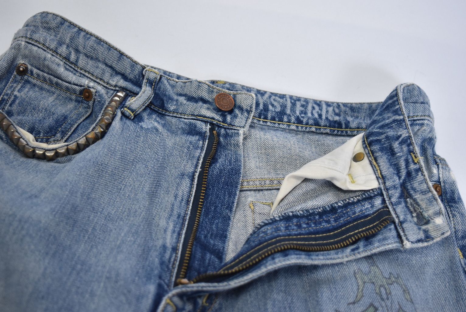 Hysteric Glamour HYSTERIC GLAMOUR/damaged denim pants/22236 - 0420 72.8 Size US 28 / EU 44 - 12 Thumbnail