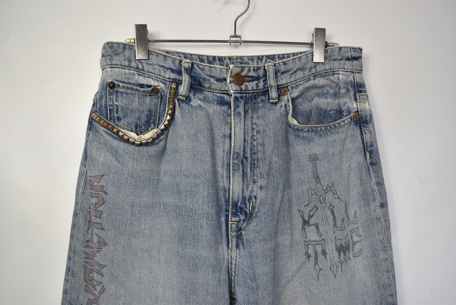 Hysteric Glamour HYSTERIC GLAMOUR/damaged denim pants/22236 - 0420 72.8 Size US 28 / EU 44 - 9 Thumbnail