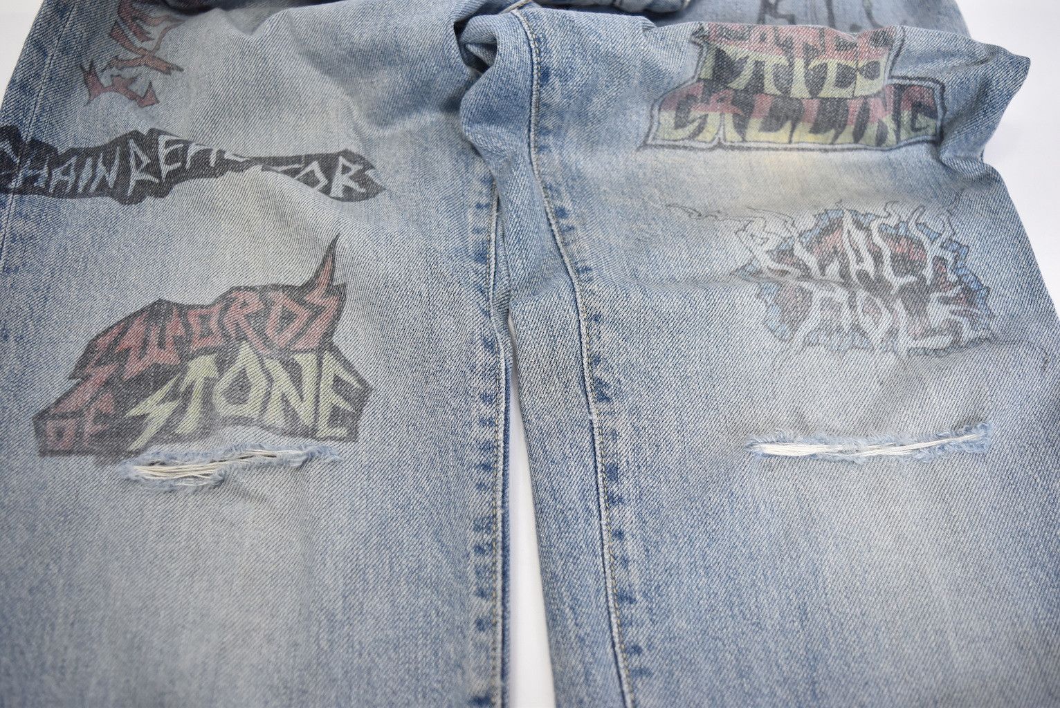 Hysteric Glamour HYSTERIC GLAMOUR/damaged denim pants/22236 - 0420 72.8 Size US 28 / EU 44 - 15 Thumbnail