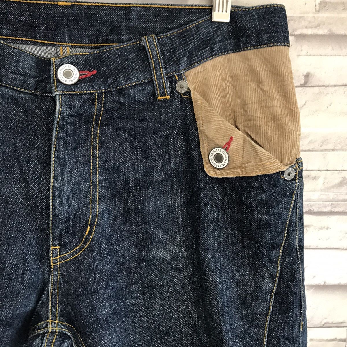 Japanese Brand Japanese Brand NAMITATSU Denim Hybrid Double Waist Size US 33 - 8 Thumbnail