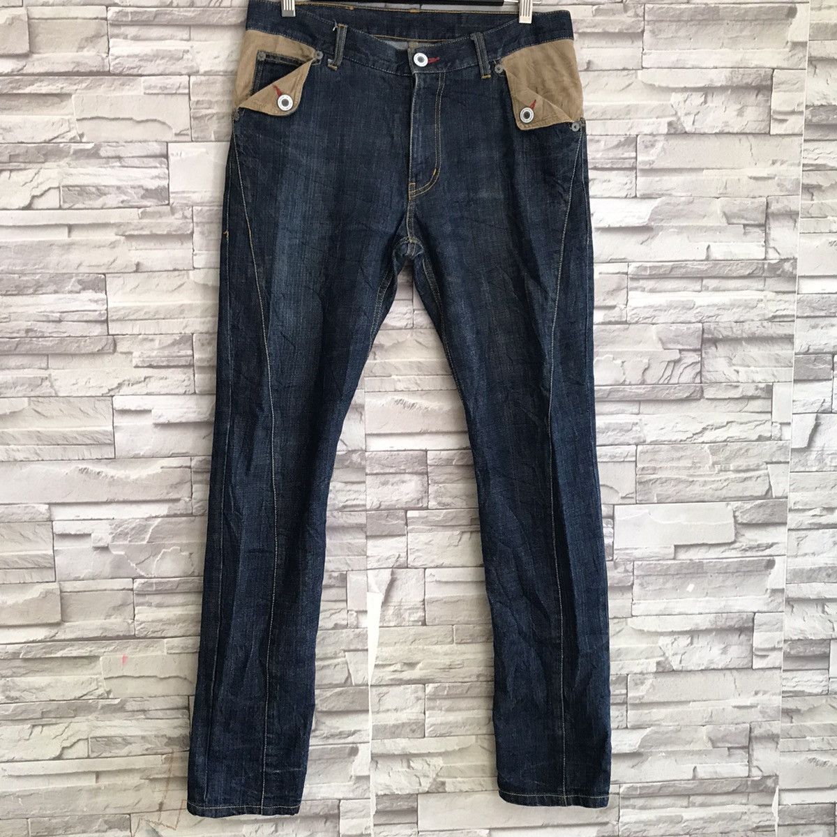 Japanese Brand Japanese Brand NAMITATSU Denim Hybrid Double Waist Size US 33 - 4 Thumbnail
