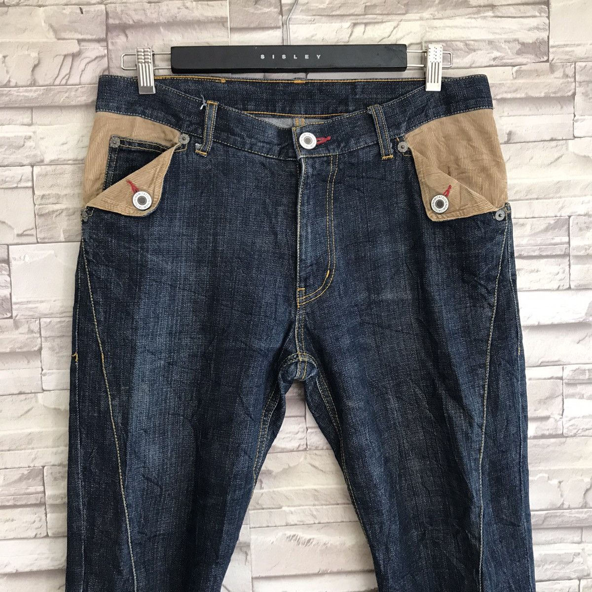 Japanese Brand Japanese Brand NAMITATSU Denim Hybrid Double Waist Size US 33 - 5 Thumbnail