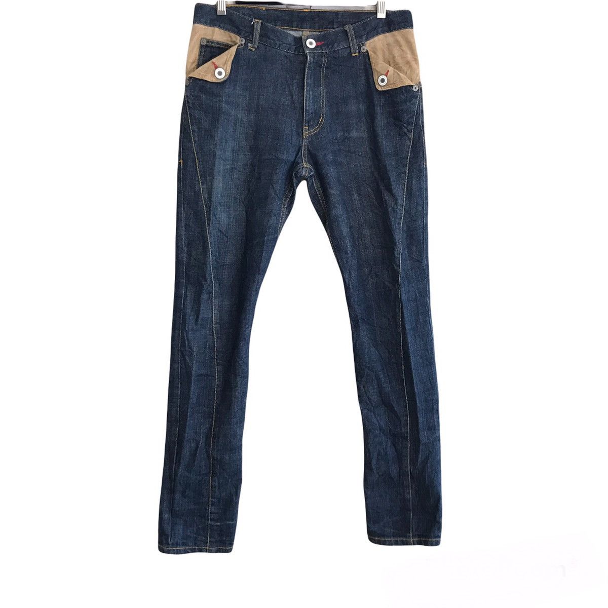 Japanese Brand Japanese Brand NAMITATSU Denim Hybrid Double Waist Size US 33 - 2 Thumbnail