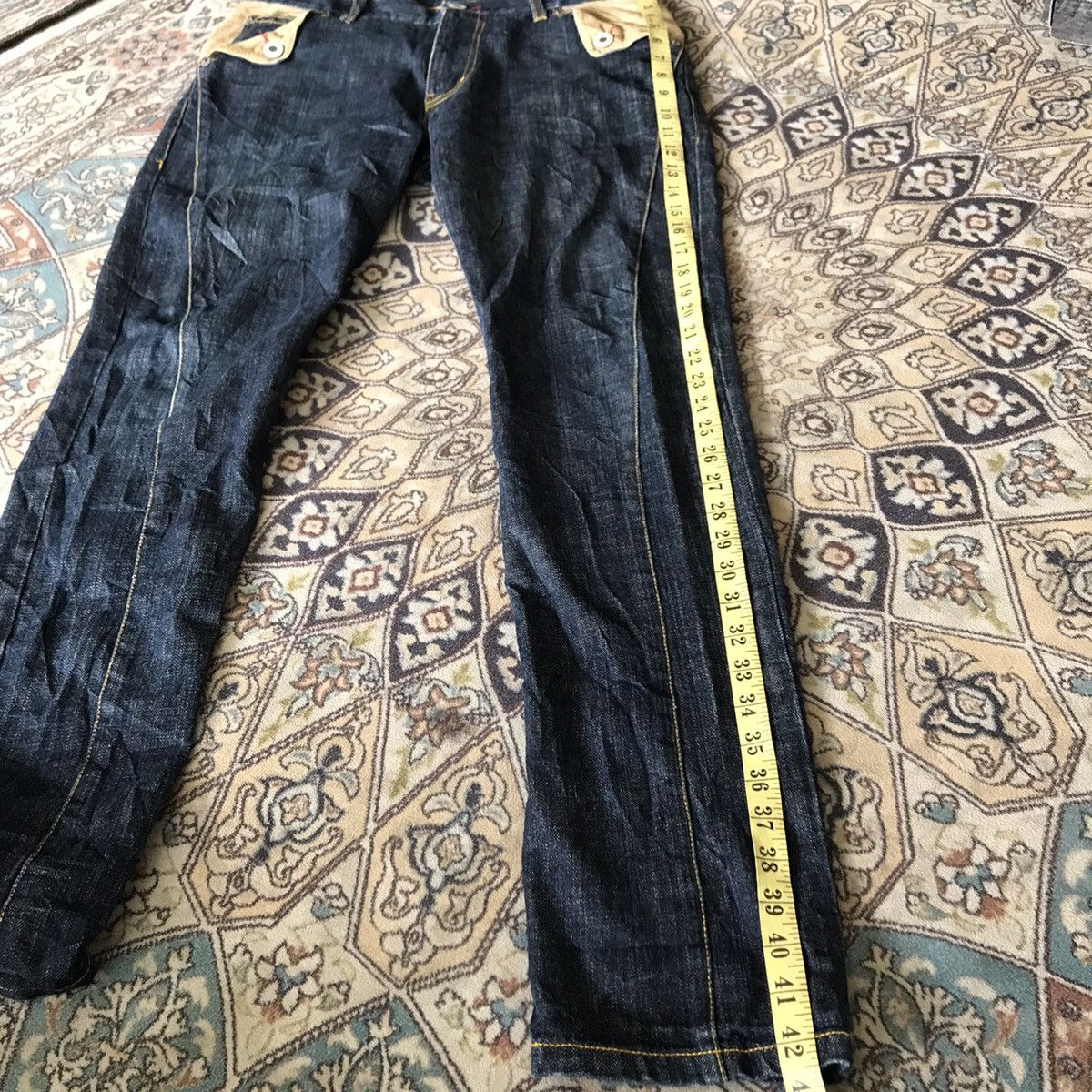 Japanese Brand Japanese Brand NAMITATSU Denim Hybrid Double Waist Size US 33 - 18 Thumbnail
