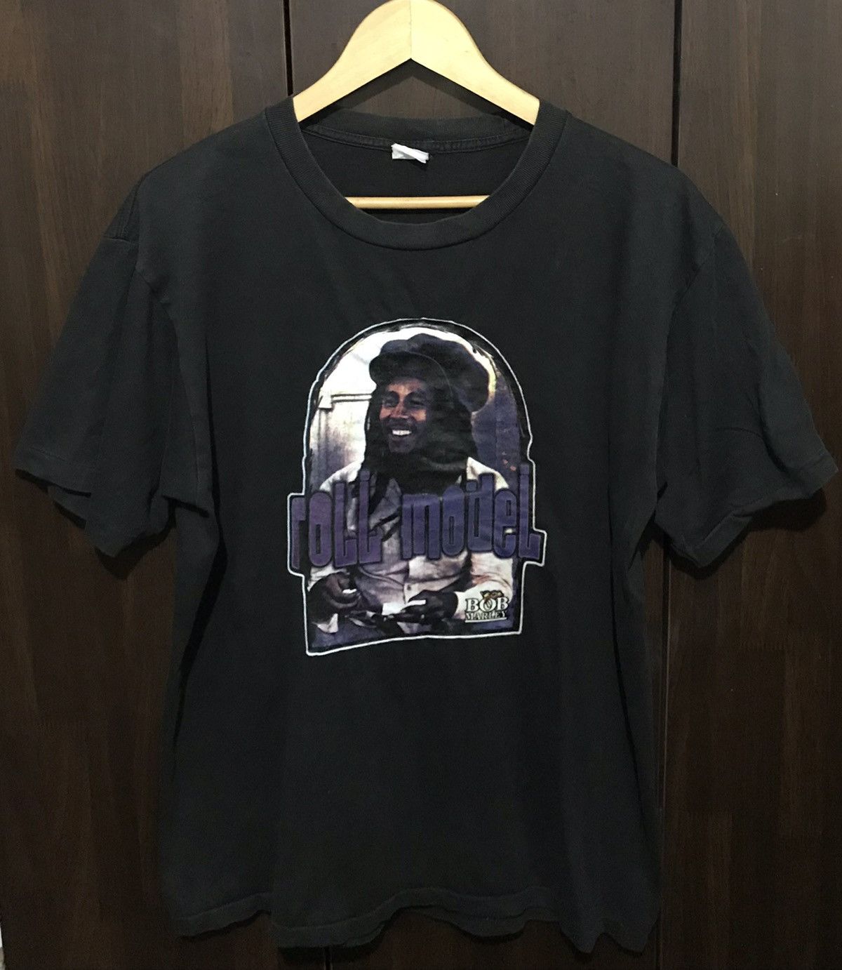 Band Tees × Bob Marley × Vintage Vintage Bob Marley “Roll Model” Tshirt Size US L / EU 52-54 / 3 - 1 Thumbnail