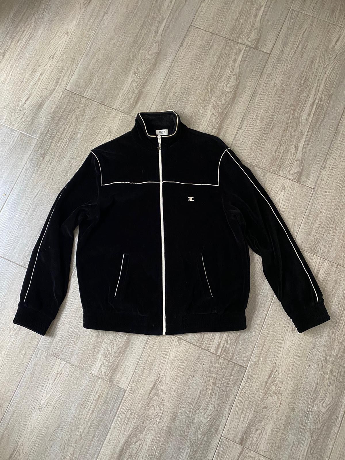 Celine × Hedi Slimane Celine Velvet Track Jacket Triomphe | Grailed