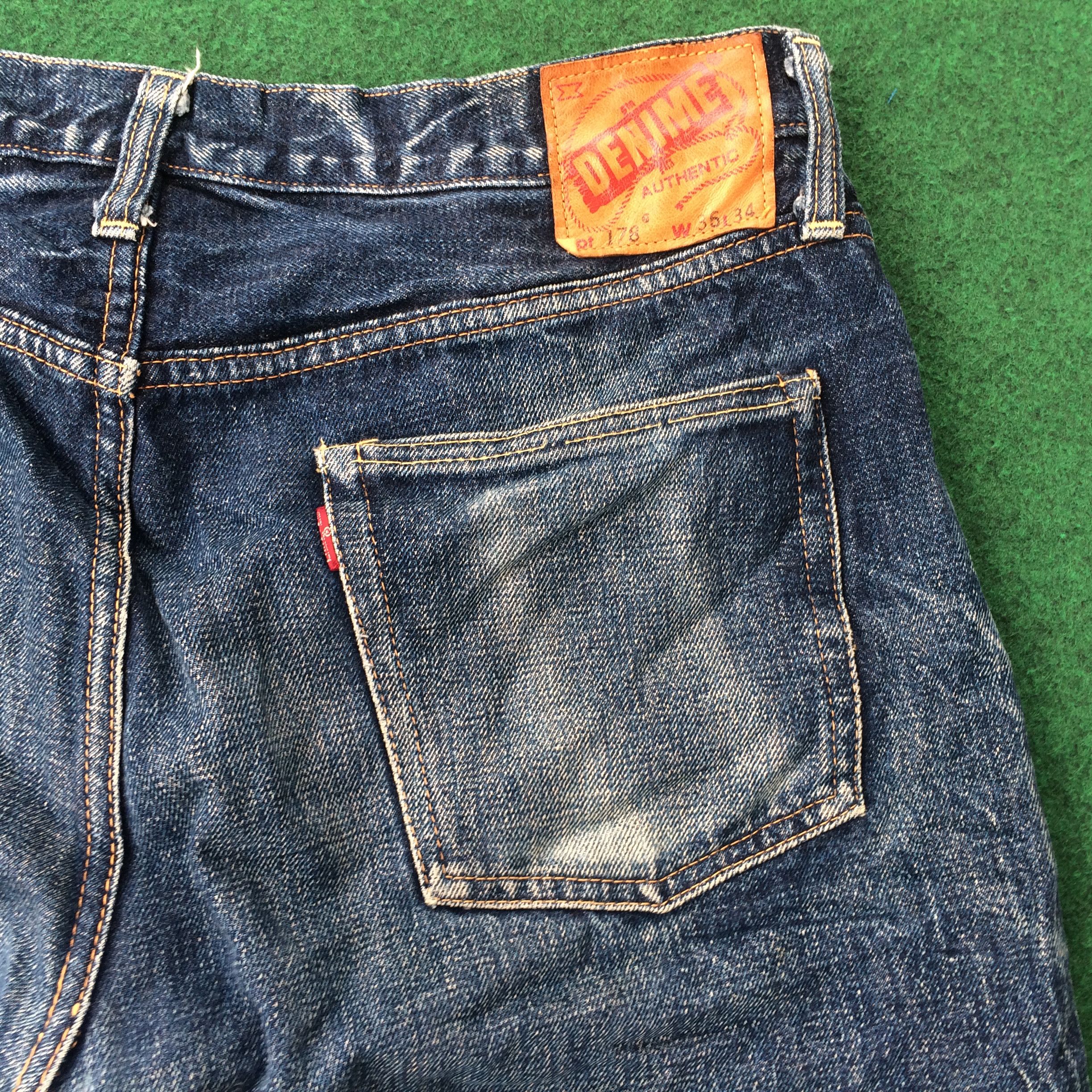 Japanese Brand Vtg Denime Ripped Distressed Redline Selvedge Jeans Size US 33 - 7 Thumbnail