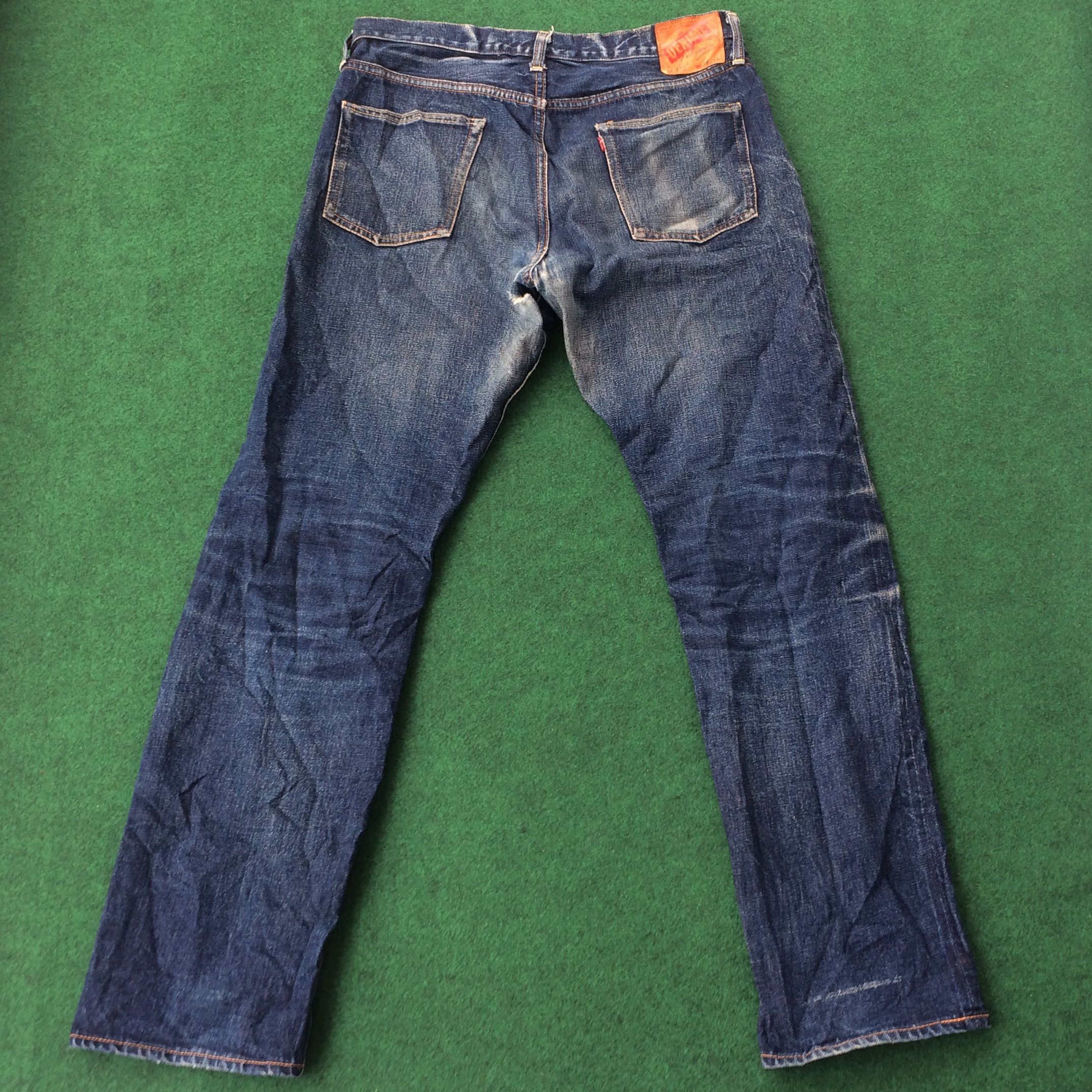 Japanese Brand Vtg Denime Ripped Distressed Redline Selvedge Jeans Size US 33 - 10 Thumbnail