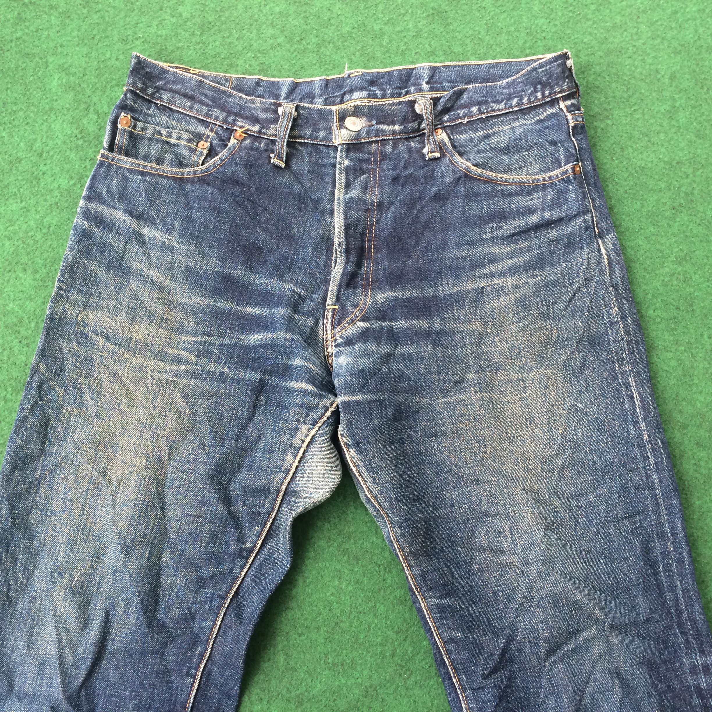 Japanese Brand Vtg Denime Ripped Distressed Redline Selvedge Jeans Size US 33 - 3 Thumbnail