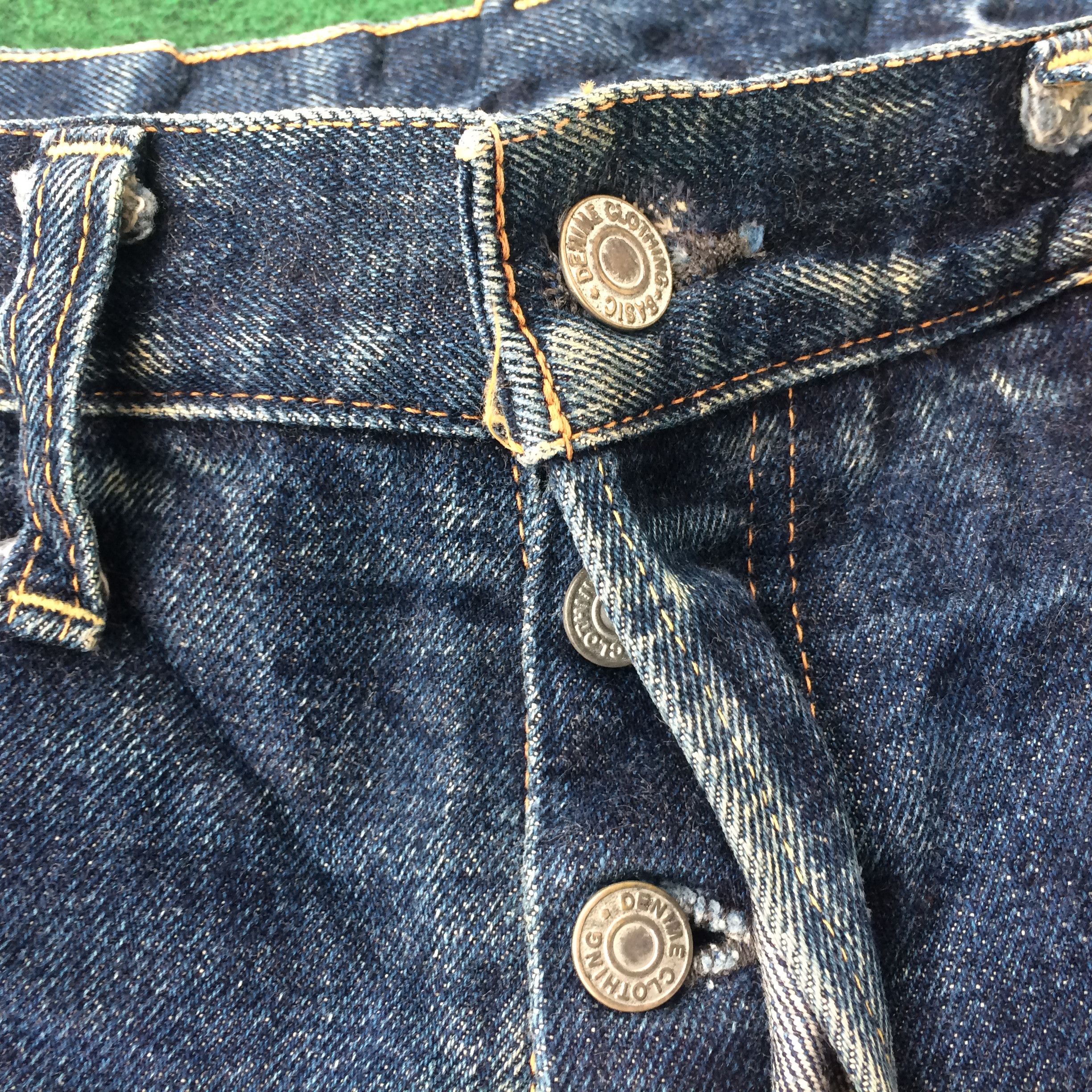 Japanese Brand Vtg Denime Ripped Distressed Redline Selvedge Jeans Size US 33 - 4 Thumbnail